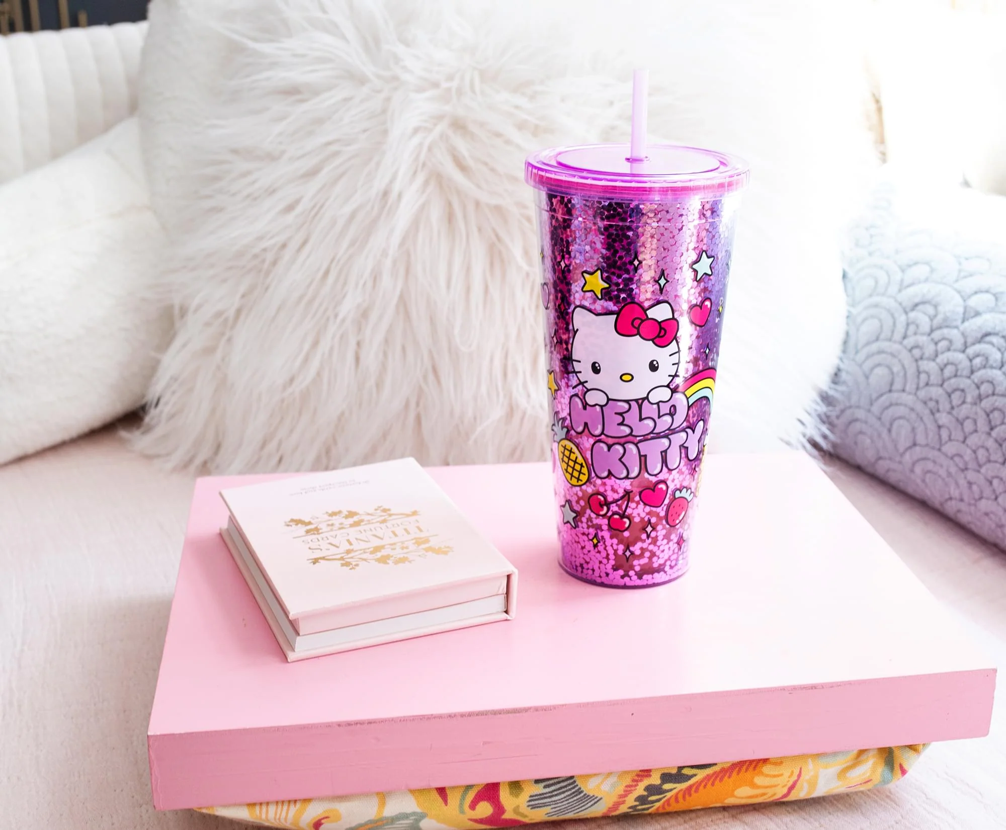 Sanrio Hello Kitty Rainbow Confetti Carnival Cup With Lid and Straw | 32 Ounces - Image 10