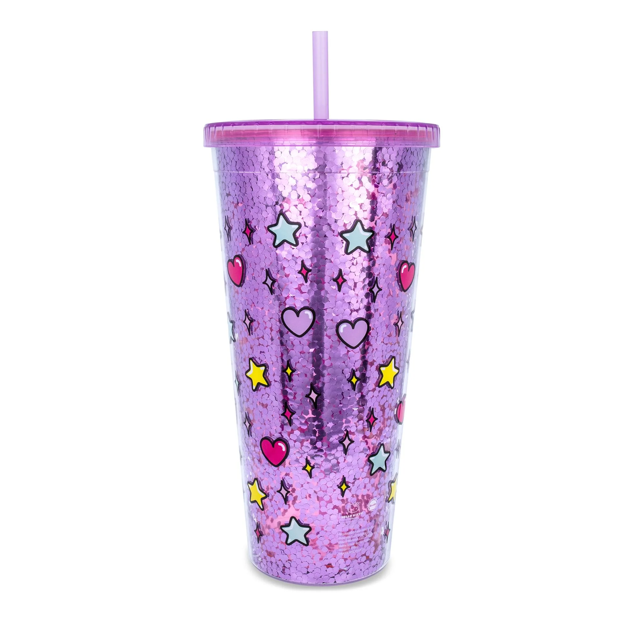 Sanrio Hello Kitty Rainbow Confetti Carnival Cup With Lid and Straw | 32 Ounces - Image 2