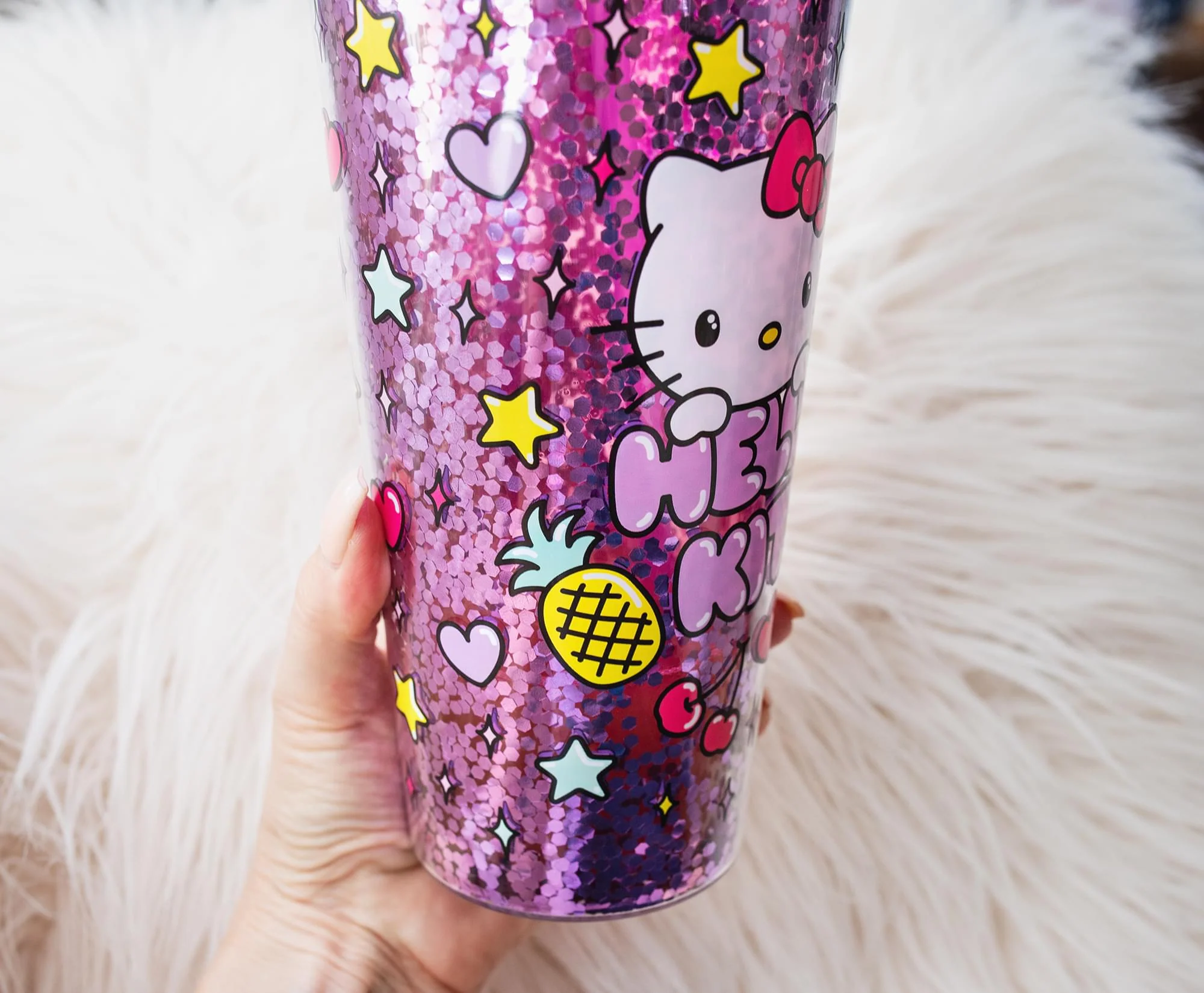 Sanrio Hello Kitty Rainbow Confetti Carnival Cup With Lid and Straw | 32 Ounces - Image 9