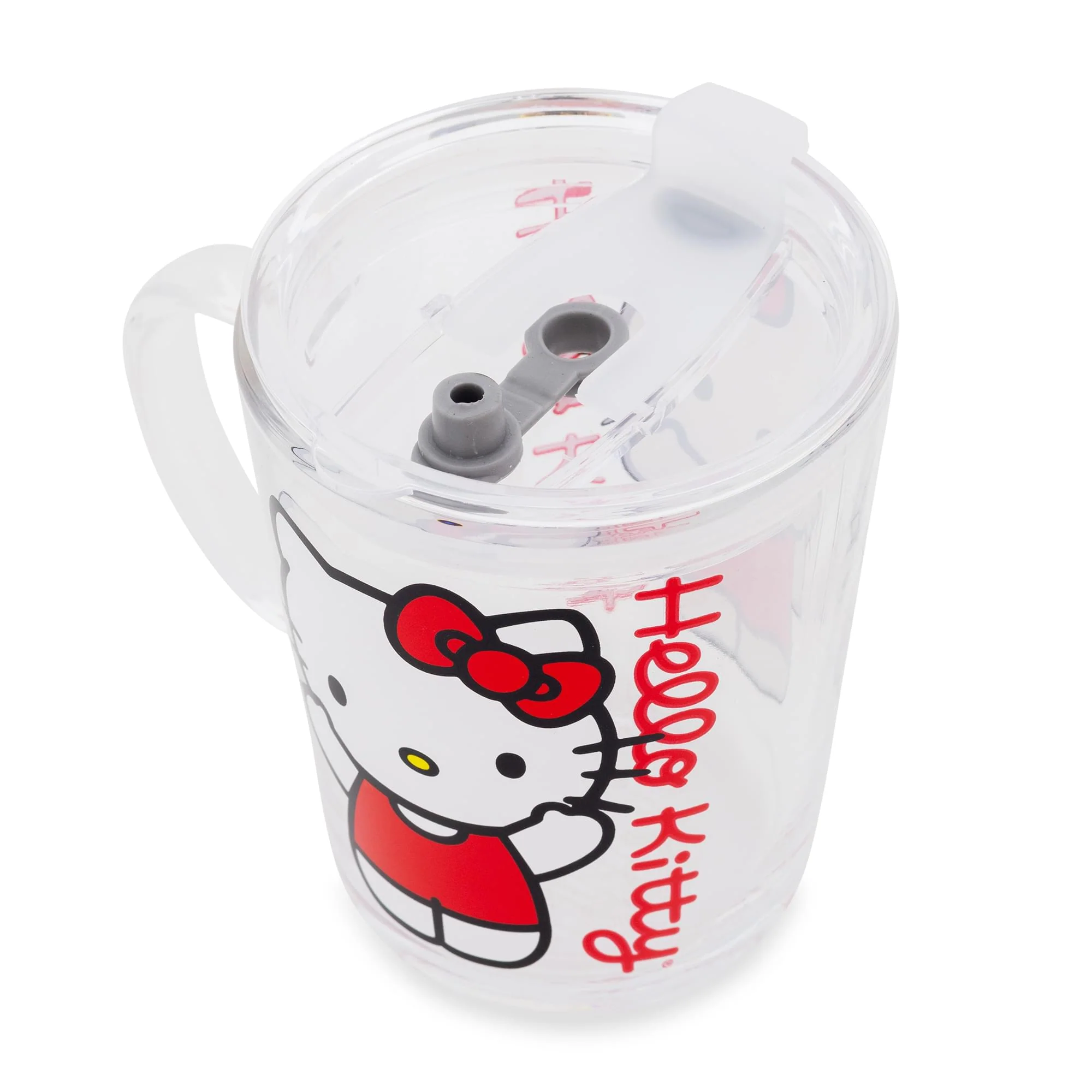 Sanrio Hello Kitty Red Outfit Glass Mug With Lid | Holds 14 Ounces - Image 2