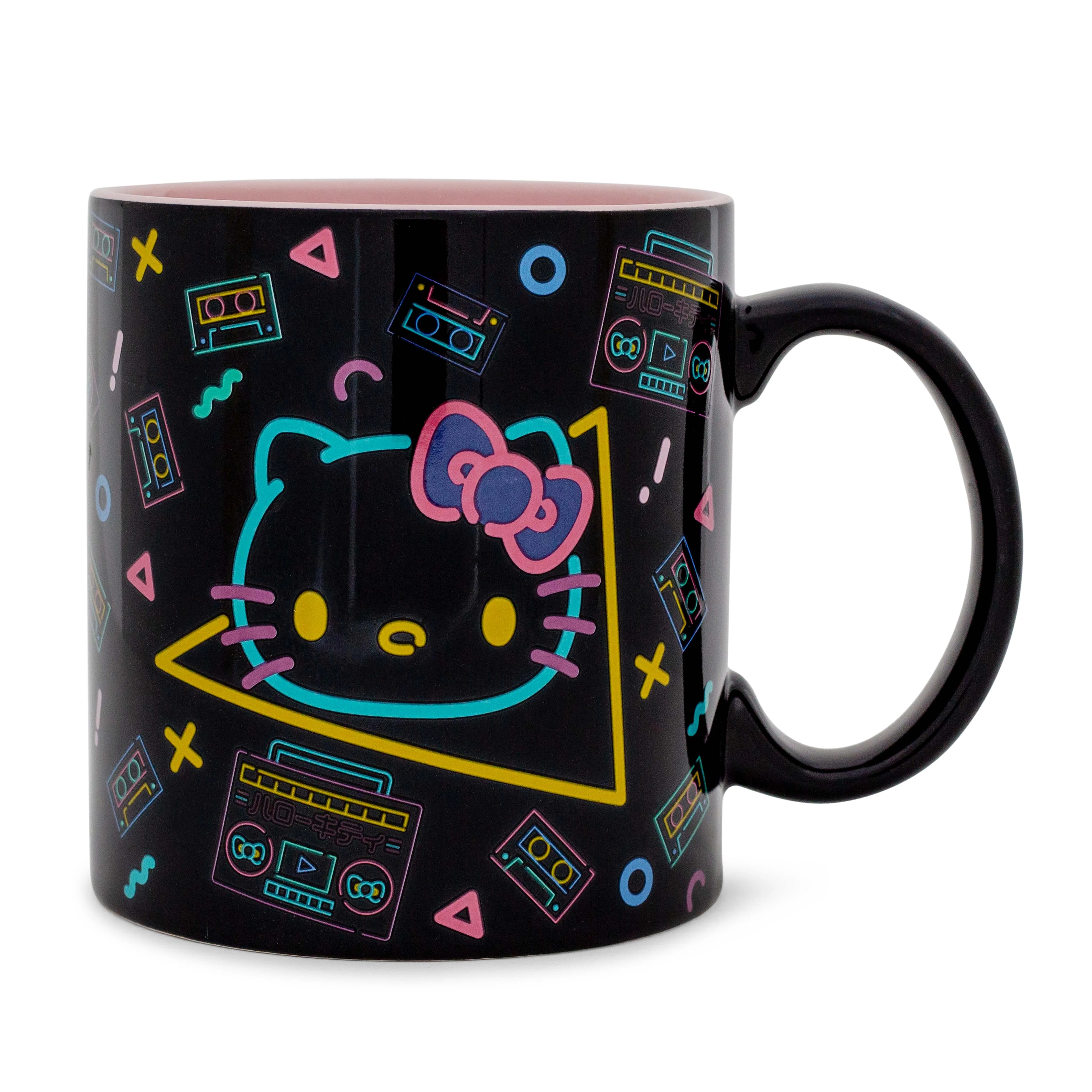 Sanrio Hello Kitty Retro Boombox and Cassette Print 20-Ounce Ceramic Mug - Image 3