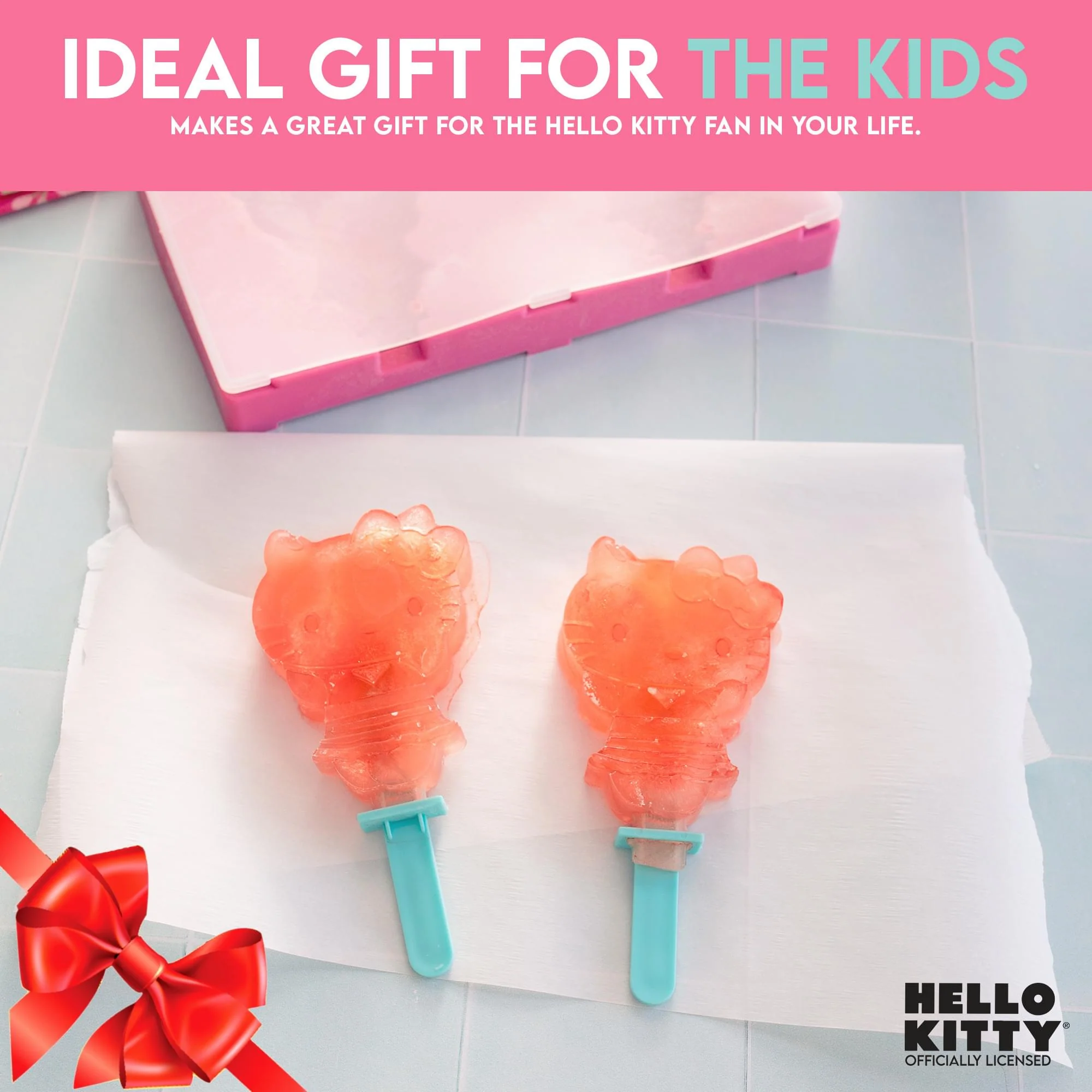 Sanrio Hello Kitty Silicone Popsicle Mold Shapes With Plastic Sticks - Image 8
