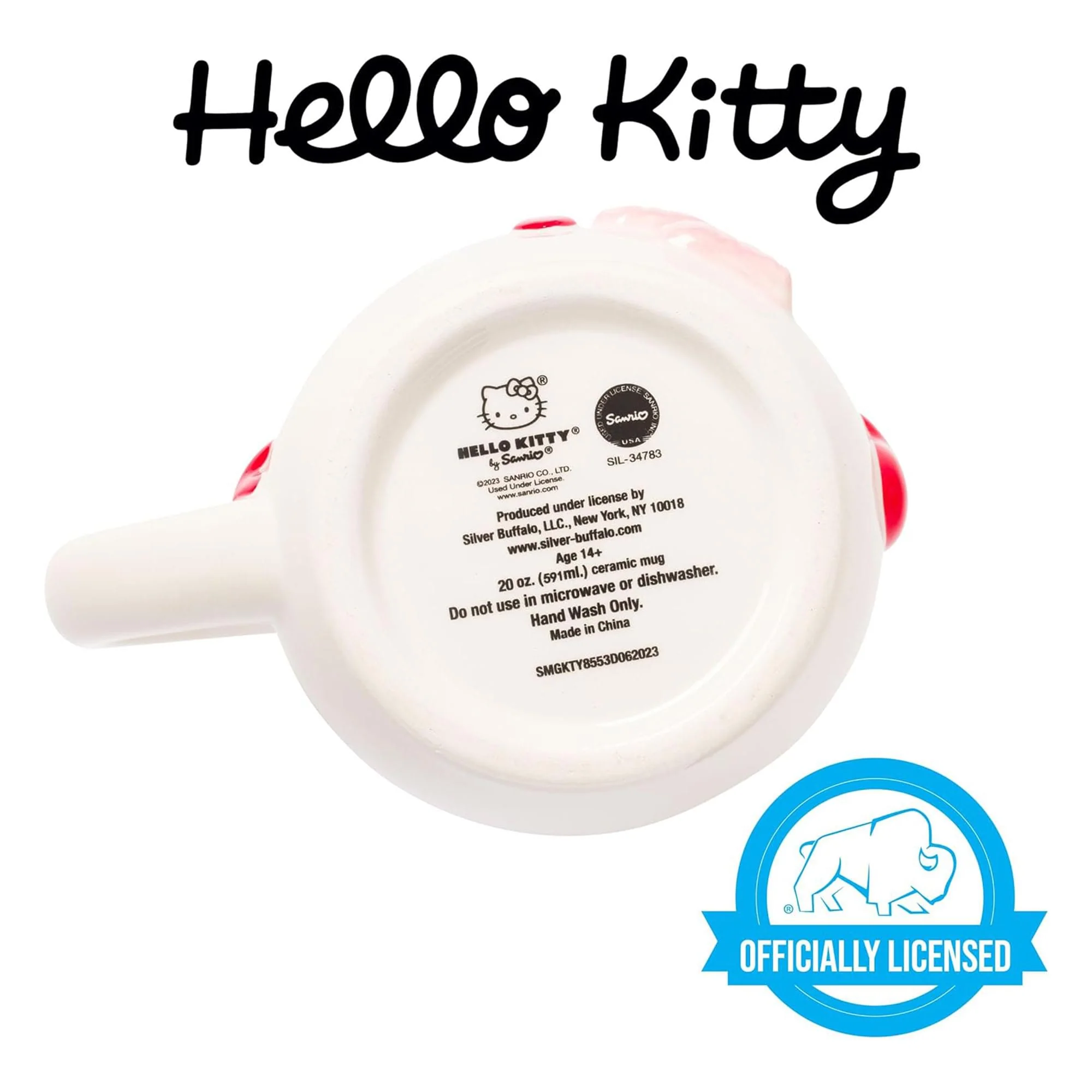 Sanrio Hello Kitty Snowman 20 Ounce 3D Sculpted Ceramic Mug - Image 7