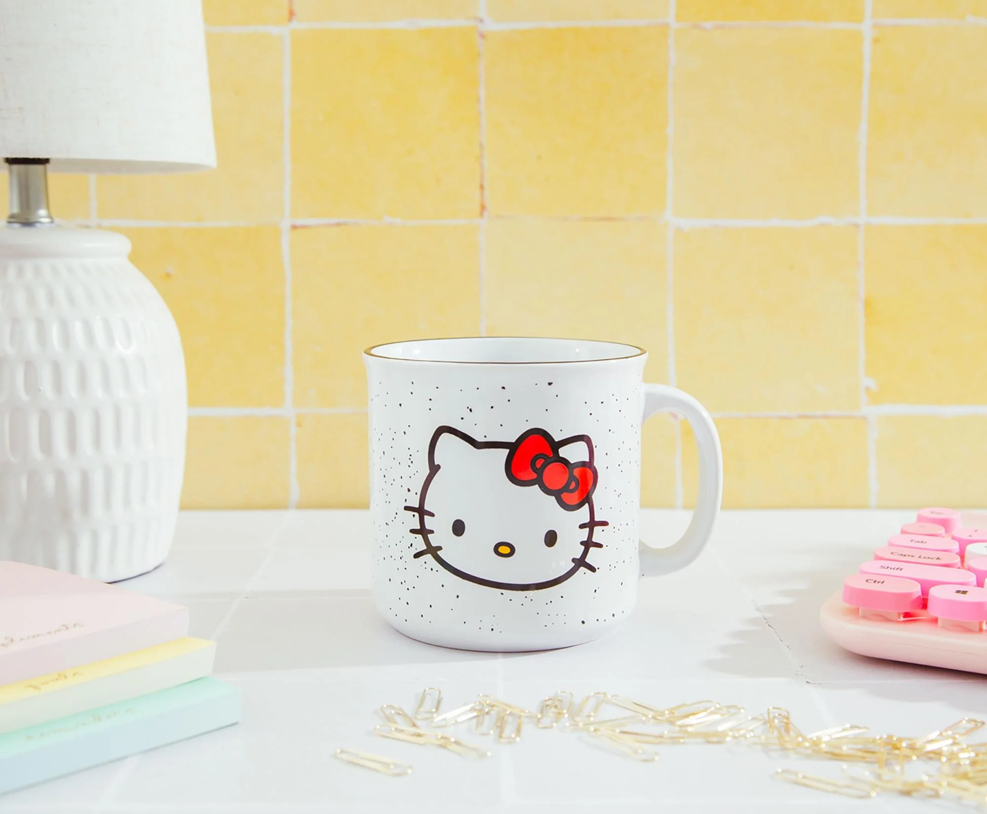Sanrio Hello Kitty Speckled Ceramic Camper Mug | Holds 20 Ounces - Image 3