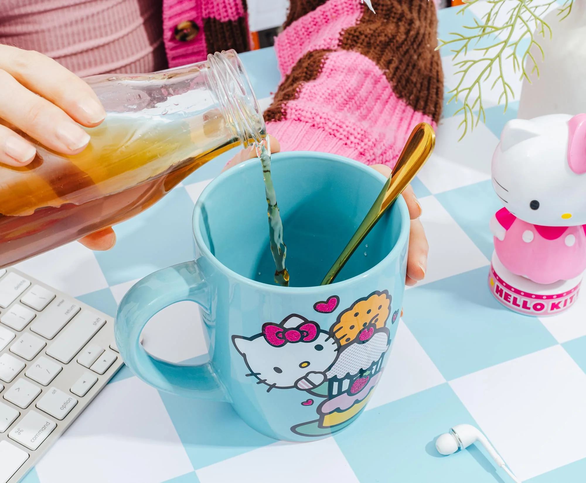 Sanrio Hello Kitty Stacked Sweets Ceramic Glitter Latte Mug | Holds 25 Ounces - Image 7