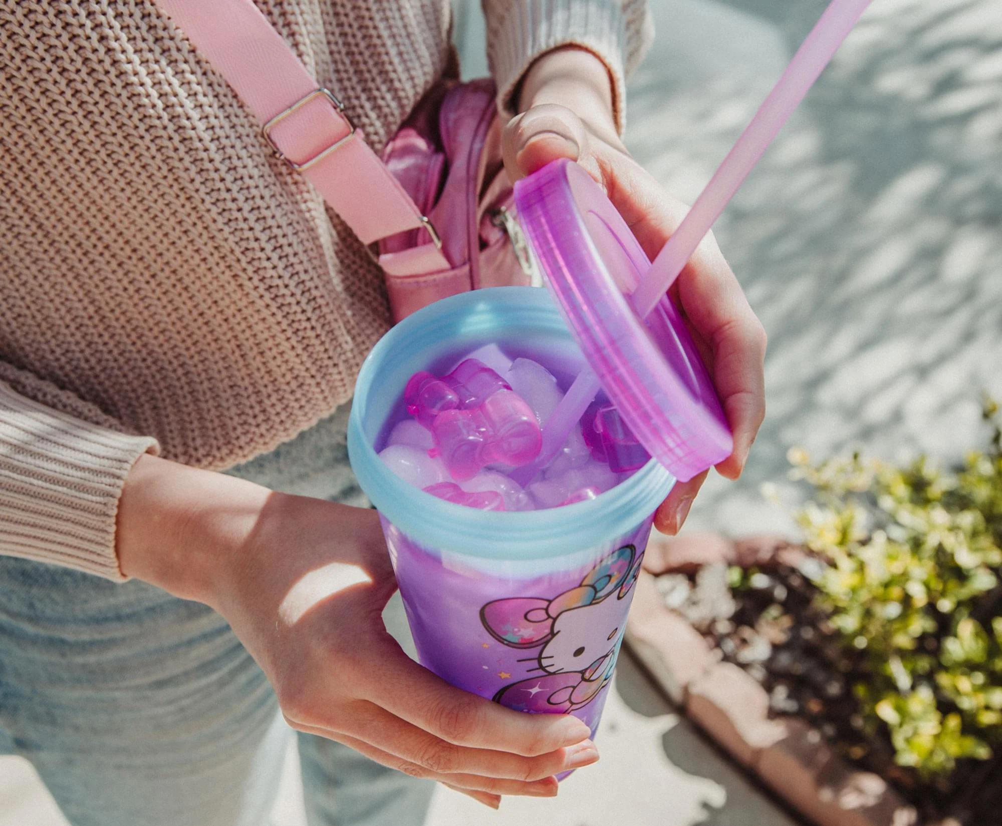 Sanrio Hello Kitty Starshine Color-Changing Plastic Tumbler | Holds 24 Ounces - Image 5