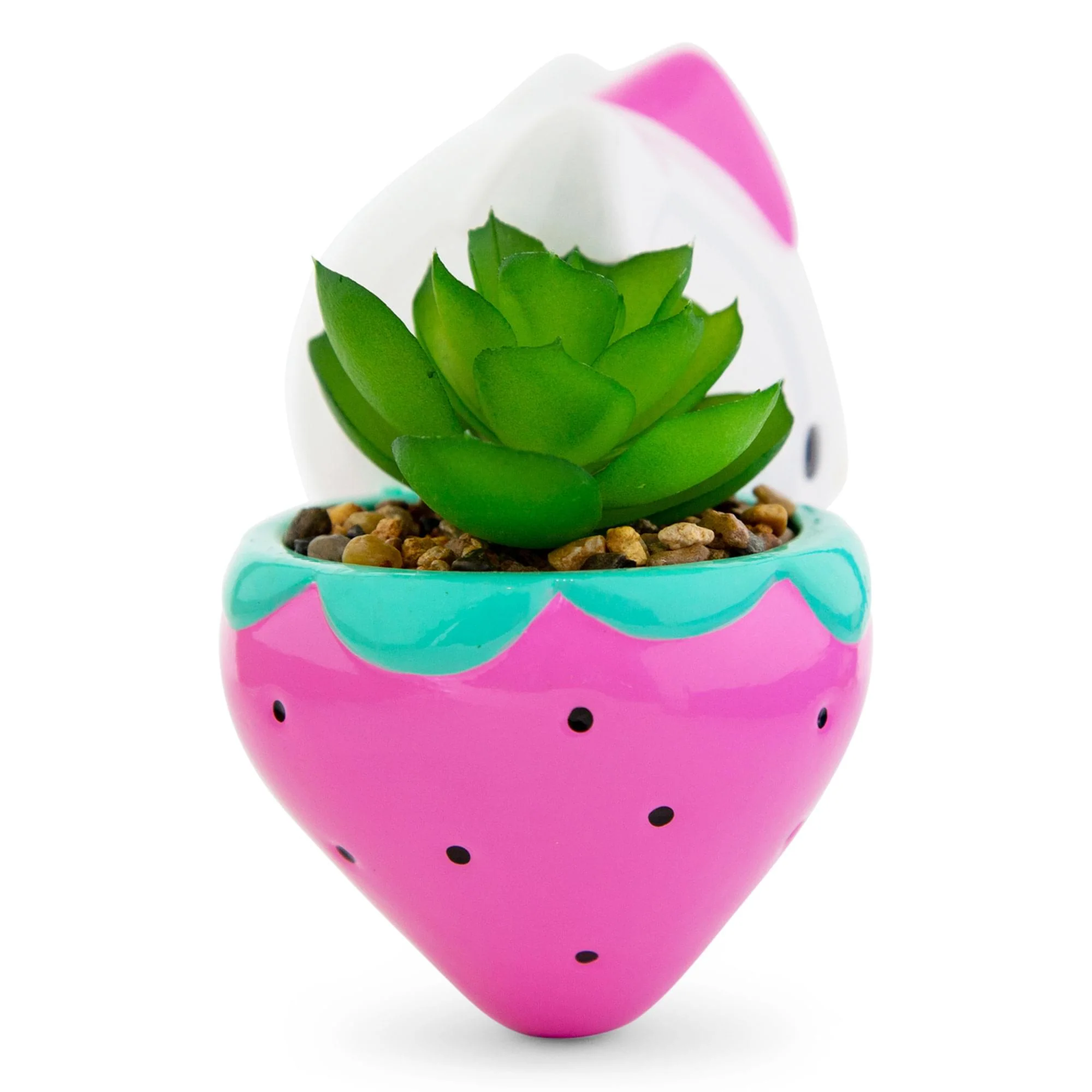 Sanrio Hello Kitty Strawberry 5-Inch Planter With Artificial Succulent - Image 3
