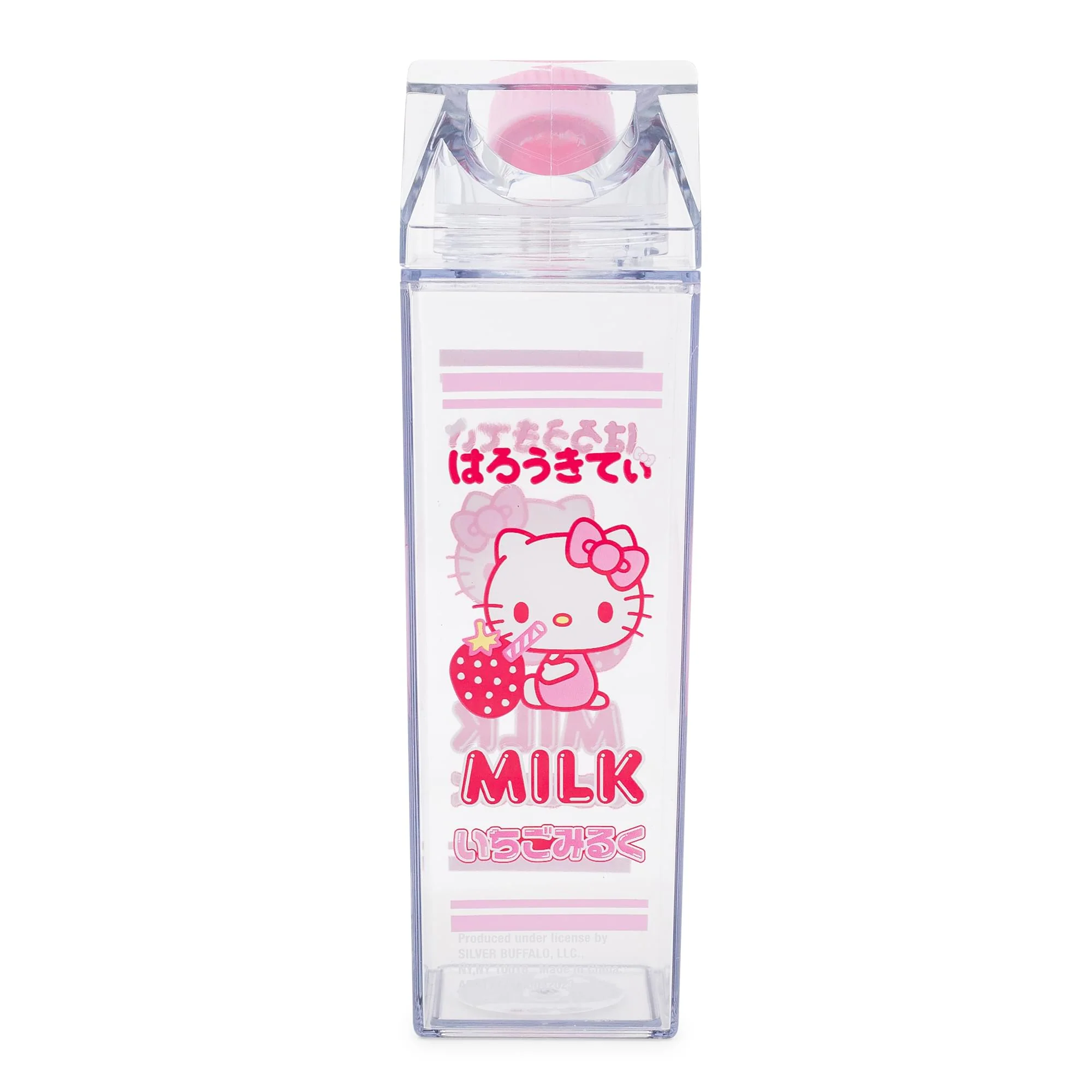 Sanrio Hello Kitty Strawberry Plastic Milk Carton Bottle | Holds 16 Ounces - Image 3