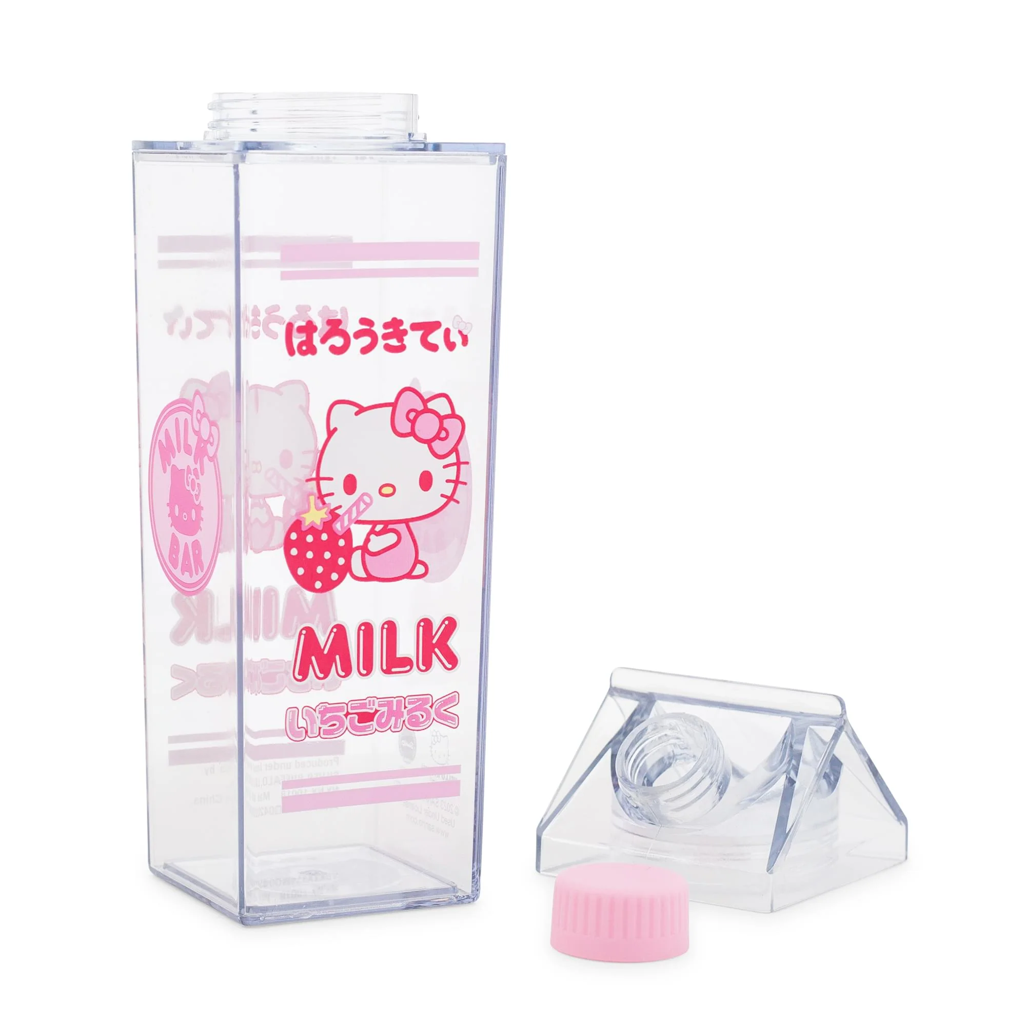 Sanrio Hello Kitty Strawberry Plastic Milk Carton Bottle | Holds 16 Ounces - Image 4