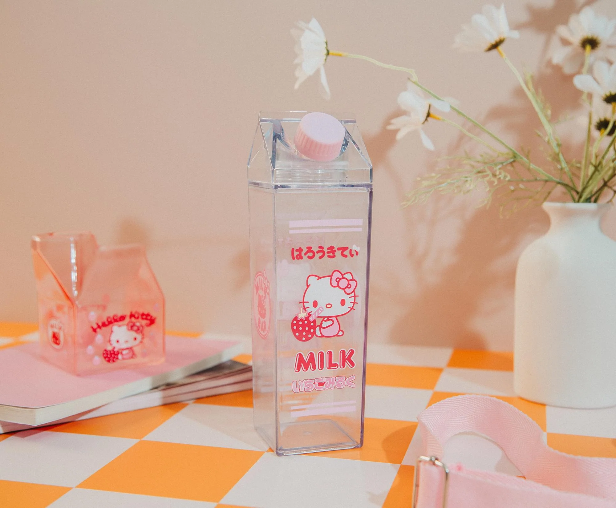 Sanrio Hello Kitty Strawberry Plastic Milk Carton Bottle | Holds 16 Ounces - Image 5