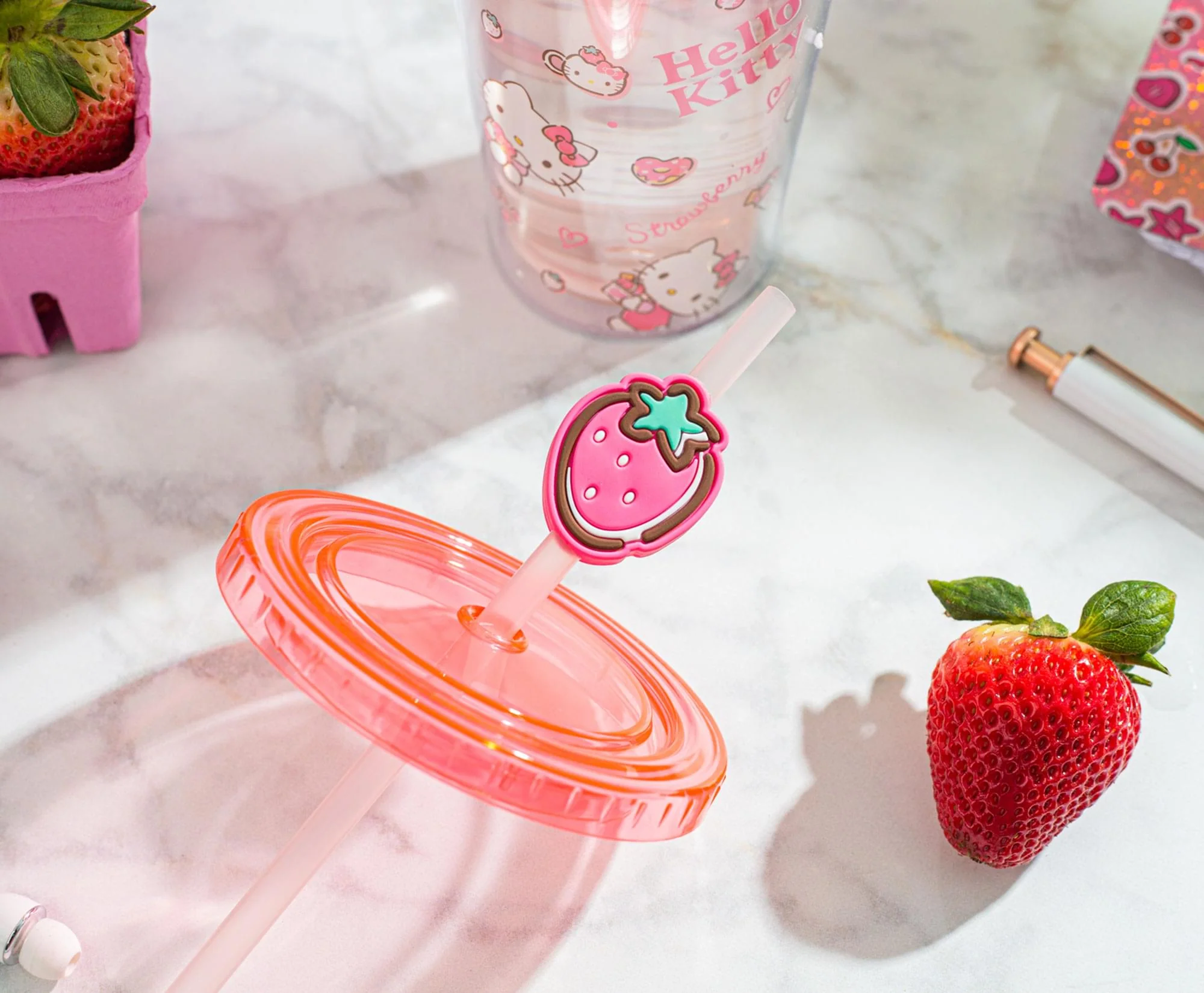 Sanrio Hello Kitty Strawberry Sweets Carnival Cup With Lid | Holds 24 Ounces - Image 5