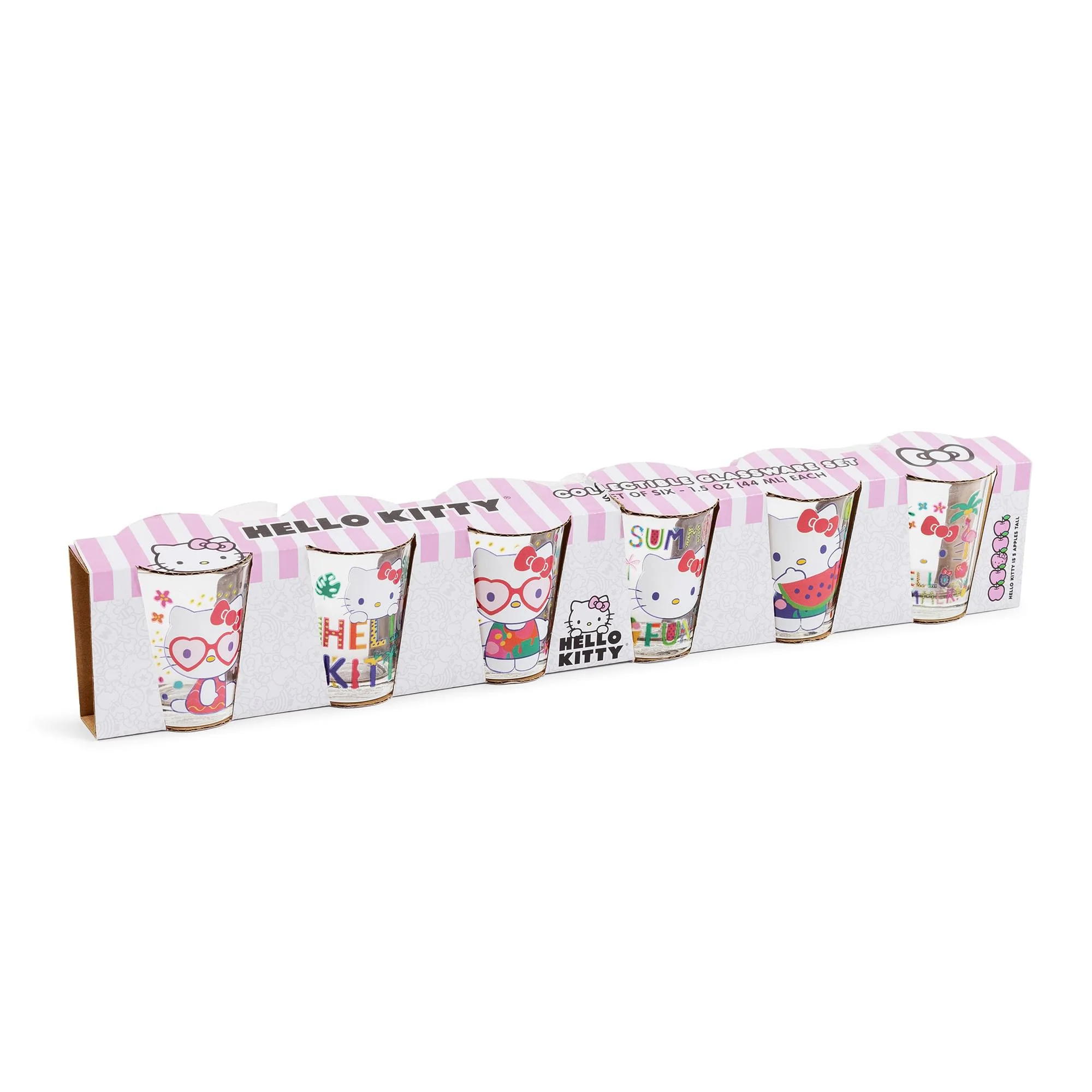 Sanrio Hello Kitty Summer Love 2-Ounce Mini Shot Glasses | Set of 6 - Image 2