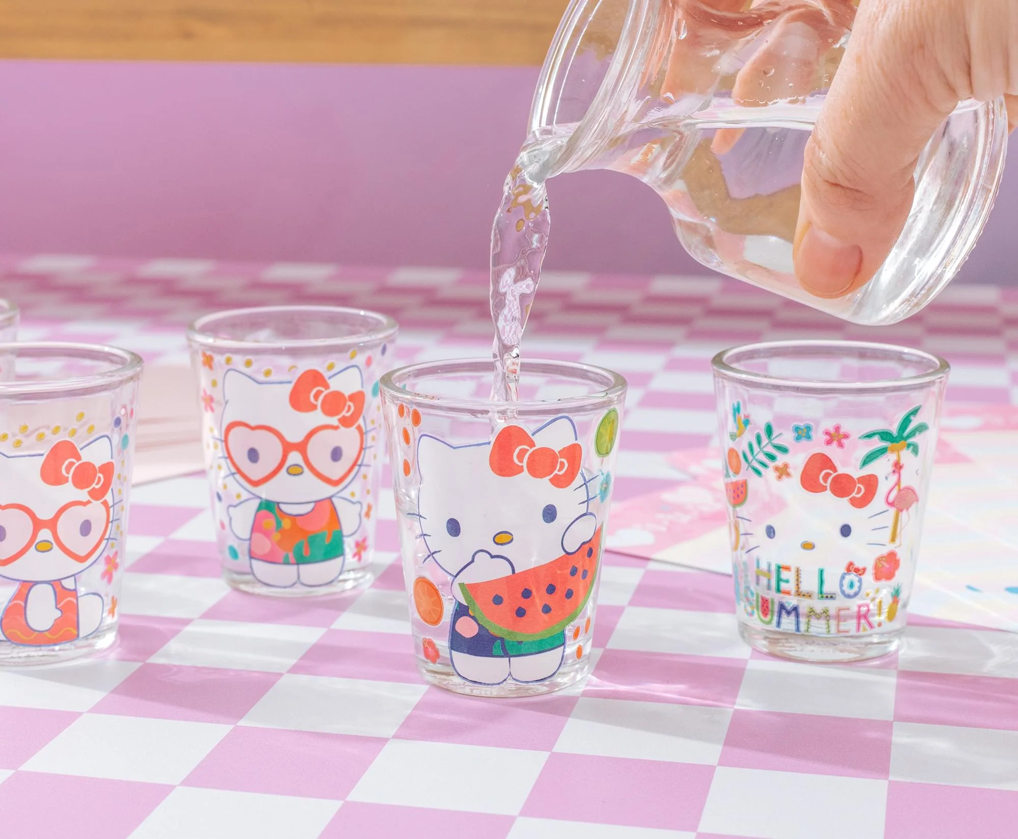 Sanrio Hello Kitty Summer Love 2-Ounce Mini Shot Glasses | Set of 6 - Image 5