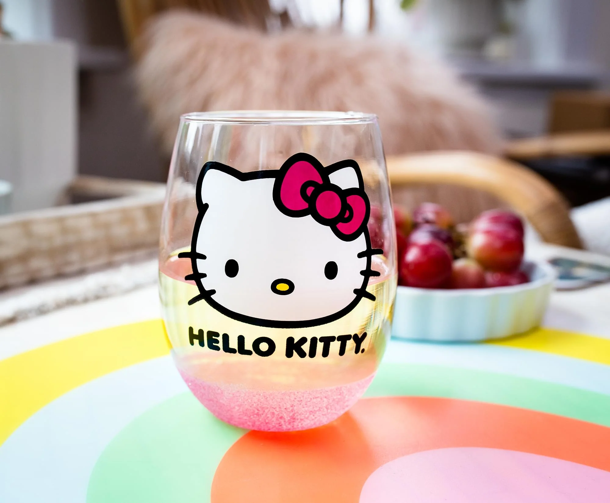 Sanrio Hello Kitty Teardrop Stemless Wine Glass | Holds 20 Ounces - Image 6