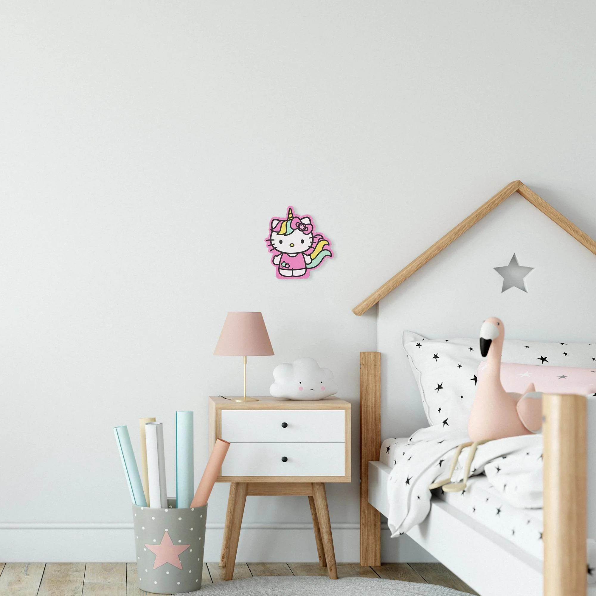 Sanrio Hello Kitty Unicorn Die-Cut Wooden Wall Art Sign | 8 x 8 Inches - Image 8