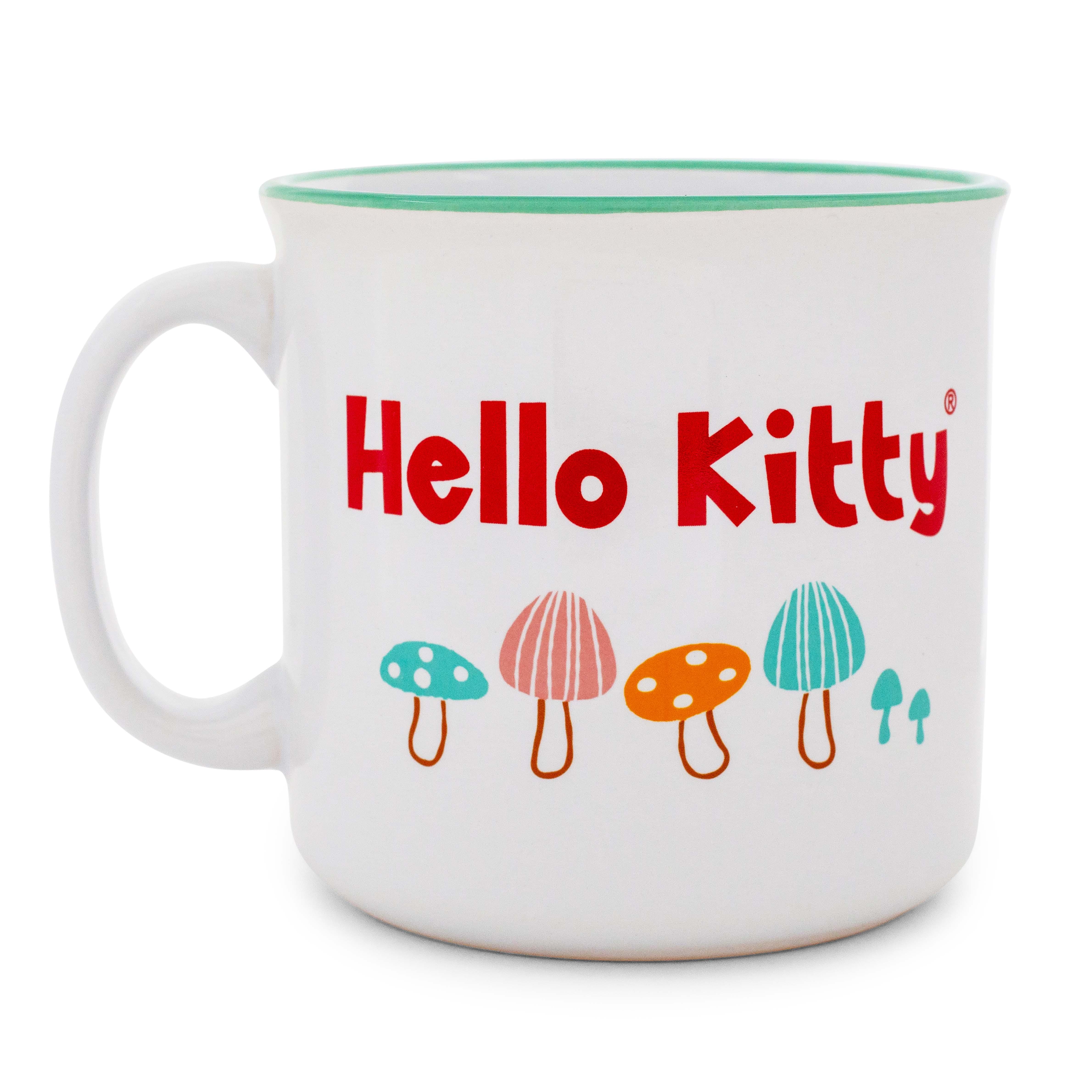 Sanrio Hello Kitty Watering Mushrooms Ceramic Camper Mug | Holds 20 Ounces - Image 2