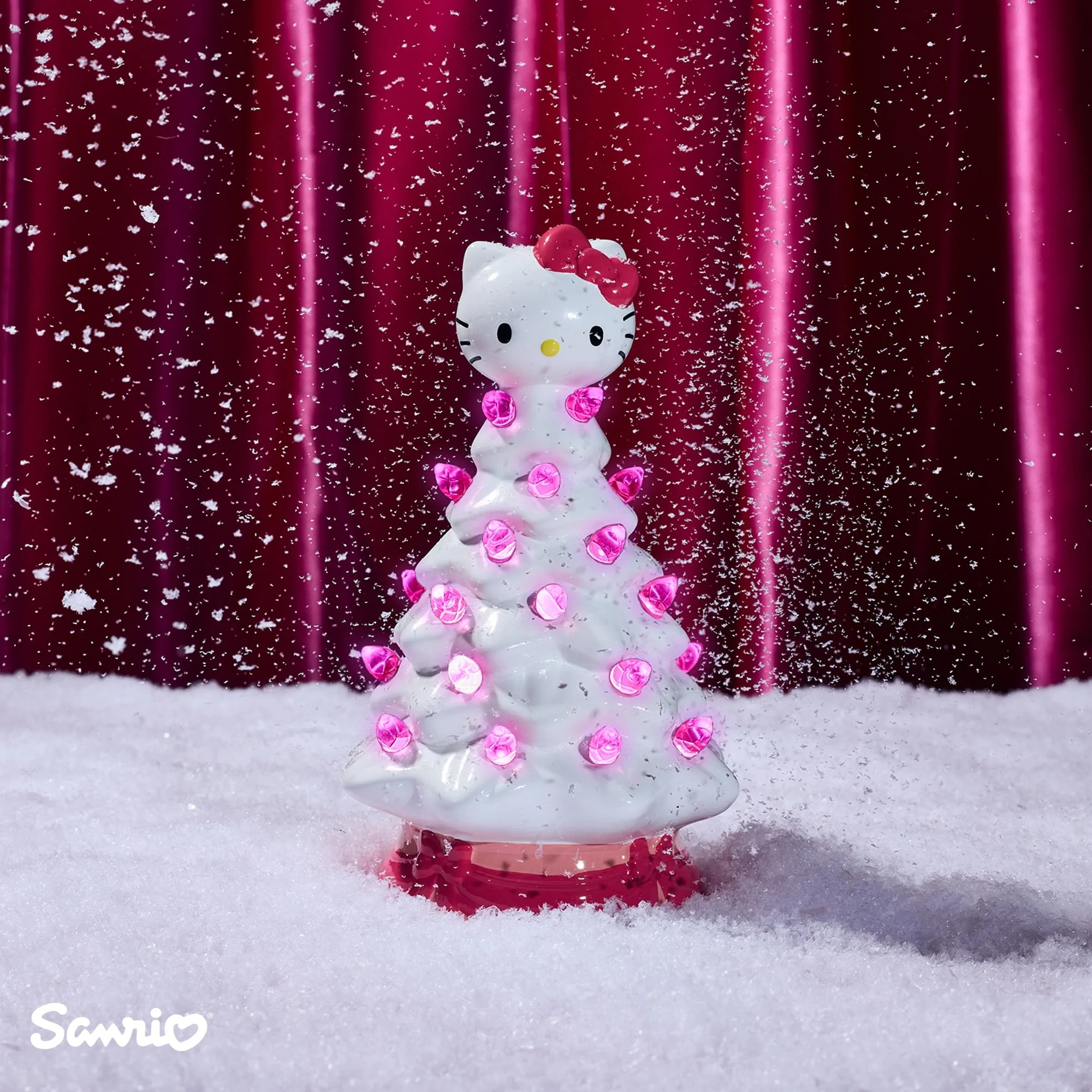Sanrio Hello Kitty White Light-Up Ceramic Christmas Tree | 6 Inches Tall - Image 10