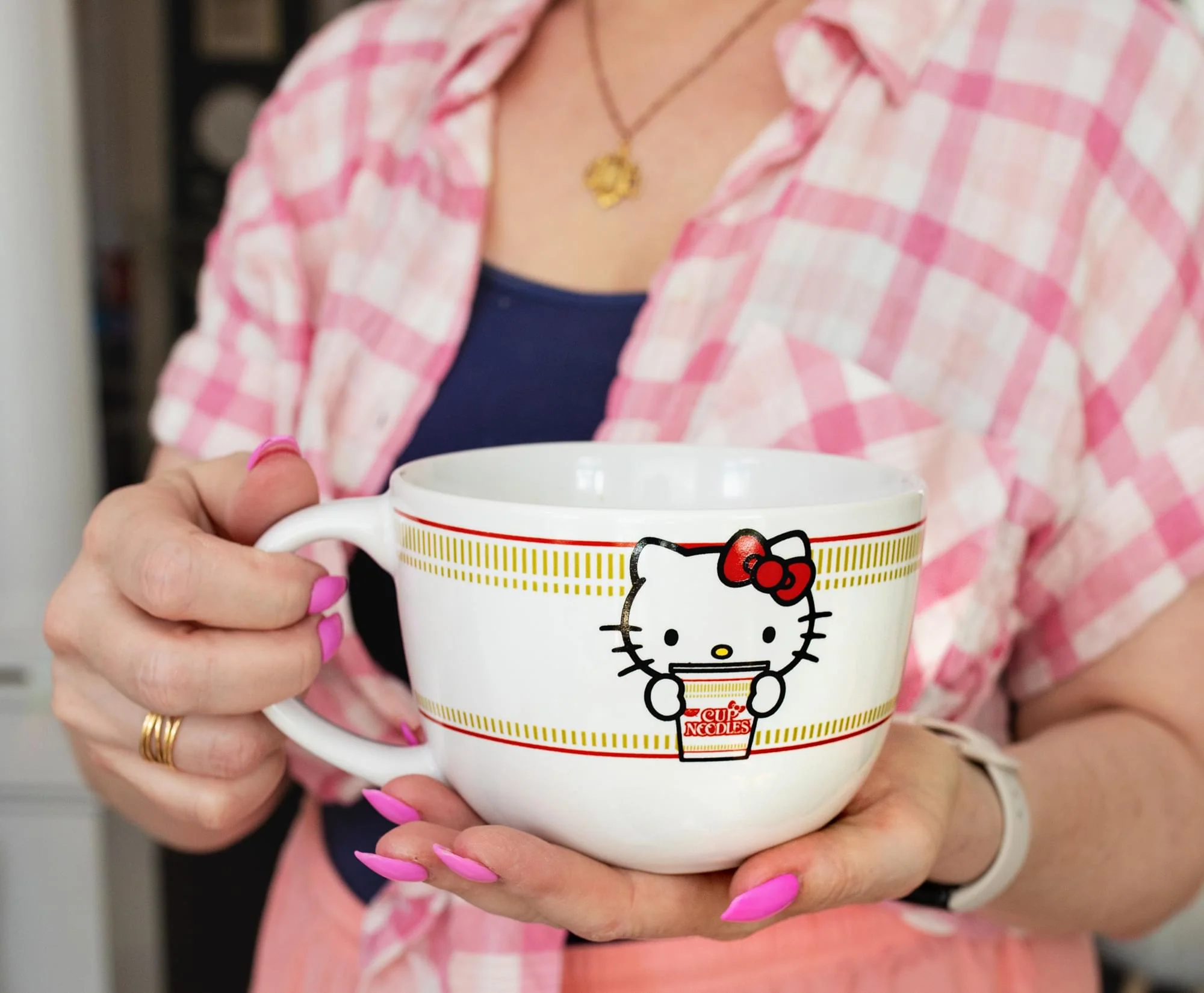 Sanrio Hello Kitty x Nissin Cup Noodles Ceramic Soup Mug | Holds 24 Ounces - Image 3