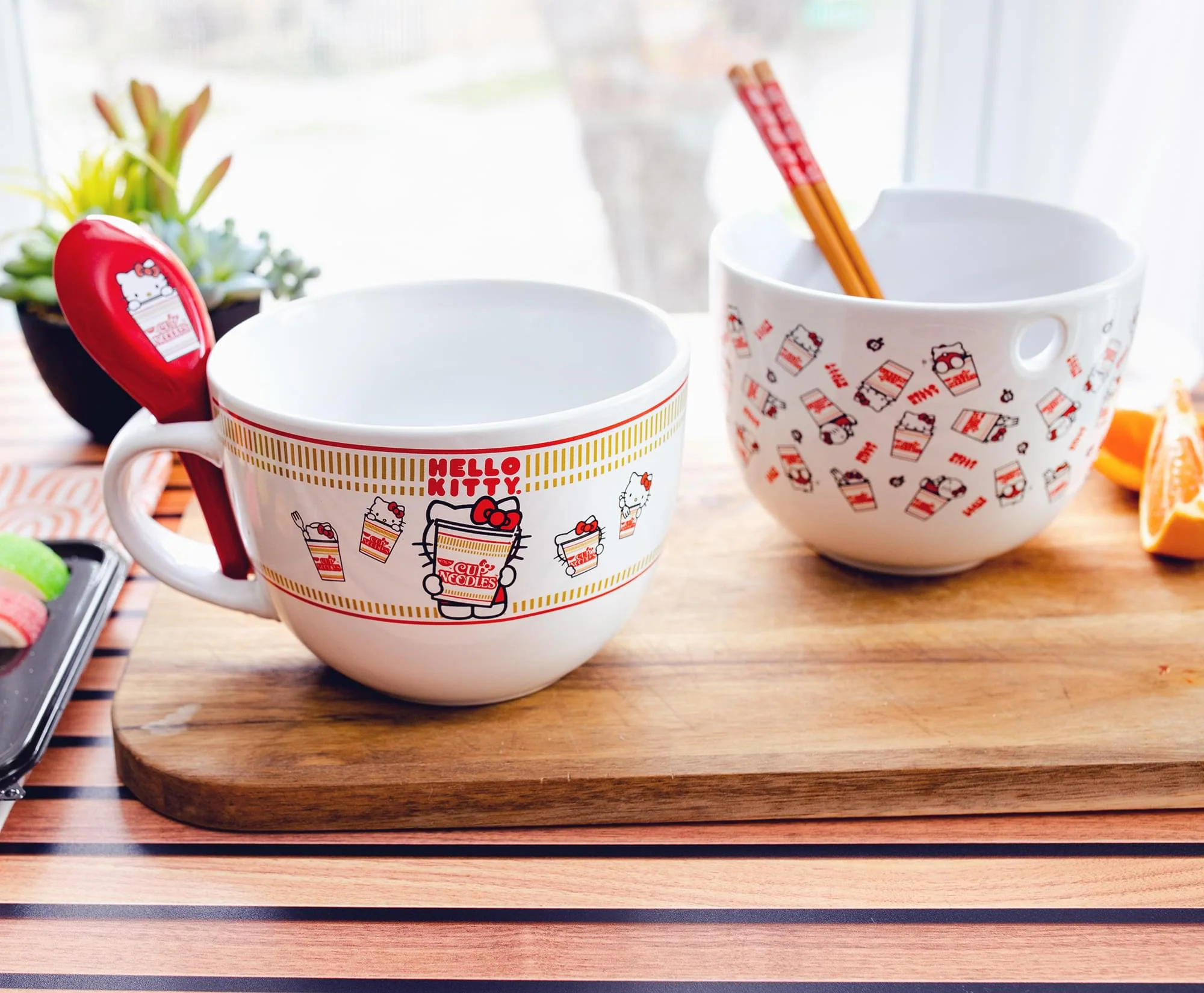 Sanrio Hello Kitty x Nissin Cup Noodles Soup Mug With Spoon | Holds 24 Ounces - Image 9