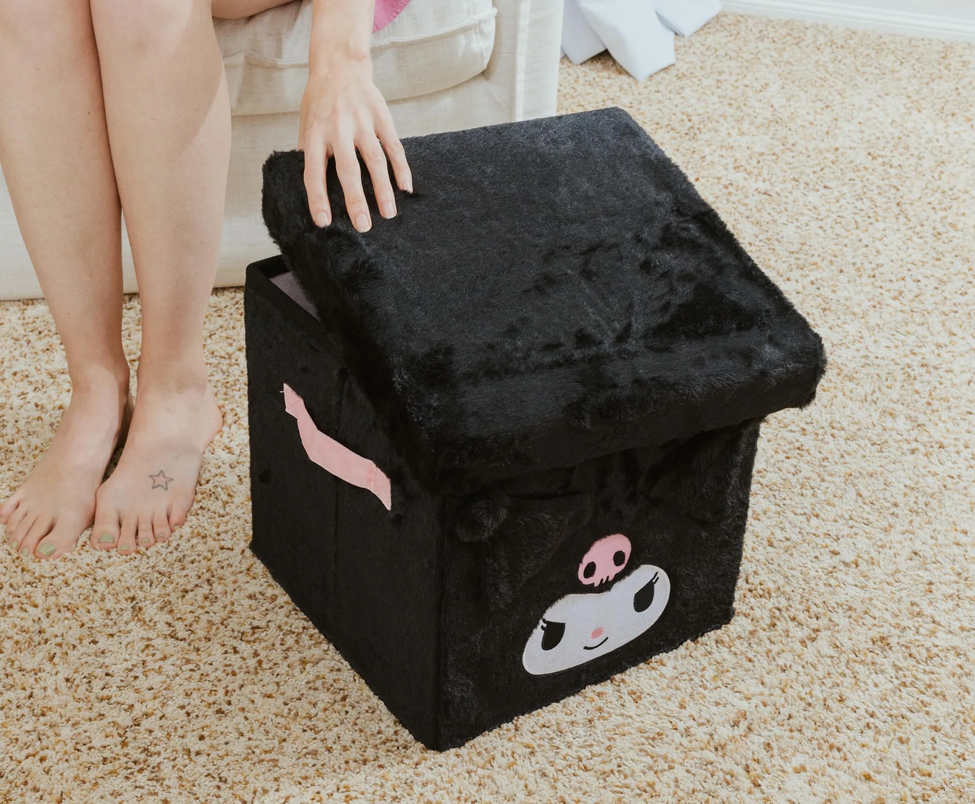 Sanrio Kuromi 13-Inch Plush Storage Bin With Lid - Image 7