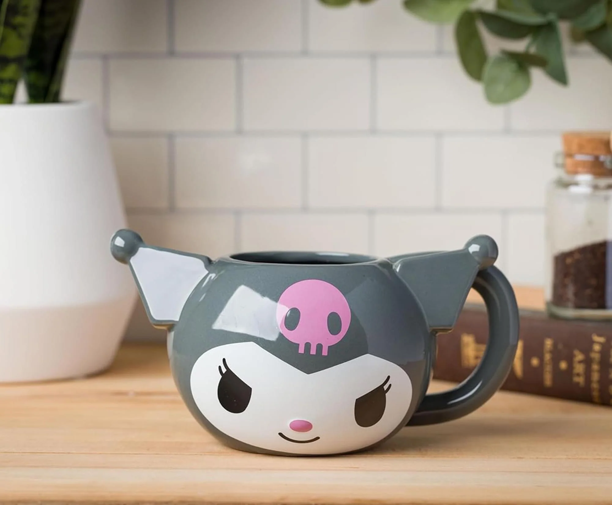 Sanrio Kuromi Face 20 Ounce 3D Sculpted Ceramic Mug - Image 6
