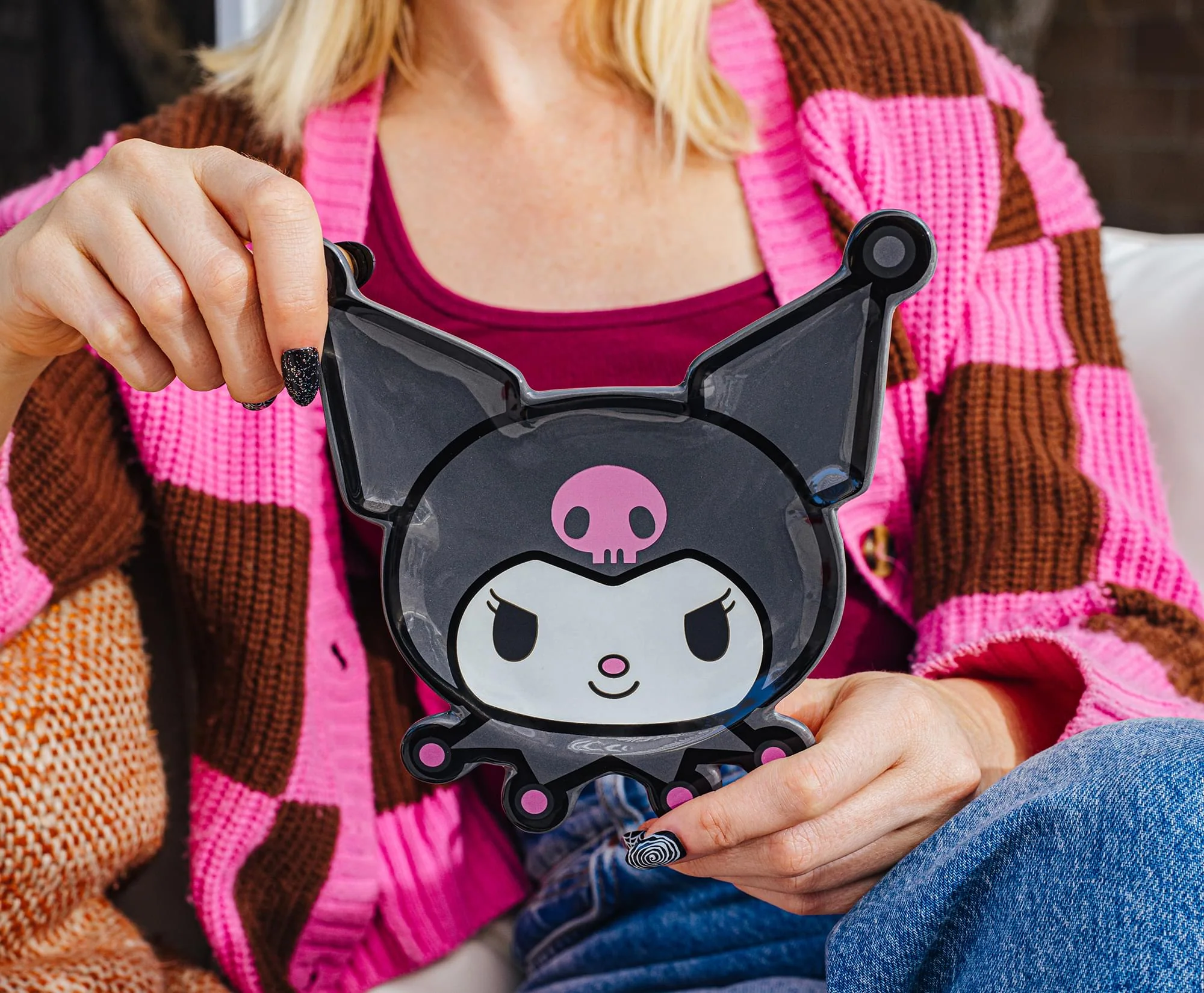 Sanrio Kuromi Face Sculpted Ceramic Spoon Rest - Image 7