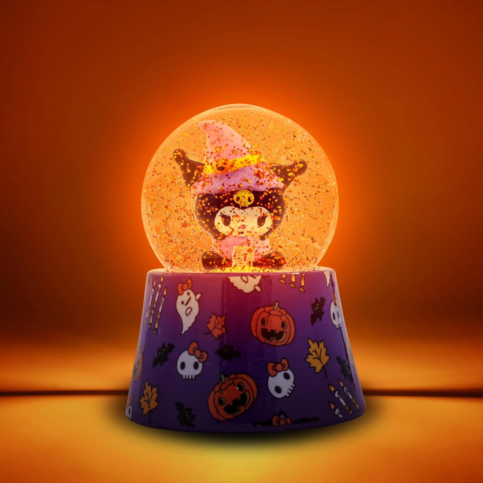 Sanrio Kuromi Halloween Mini Light-Up Snow Globe | 3 Inches Tall - Image 2