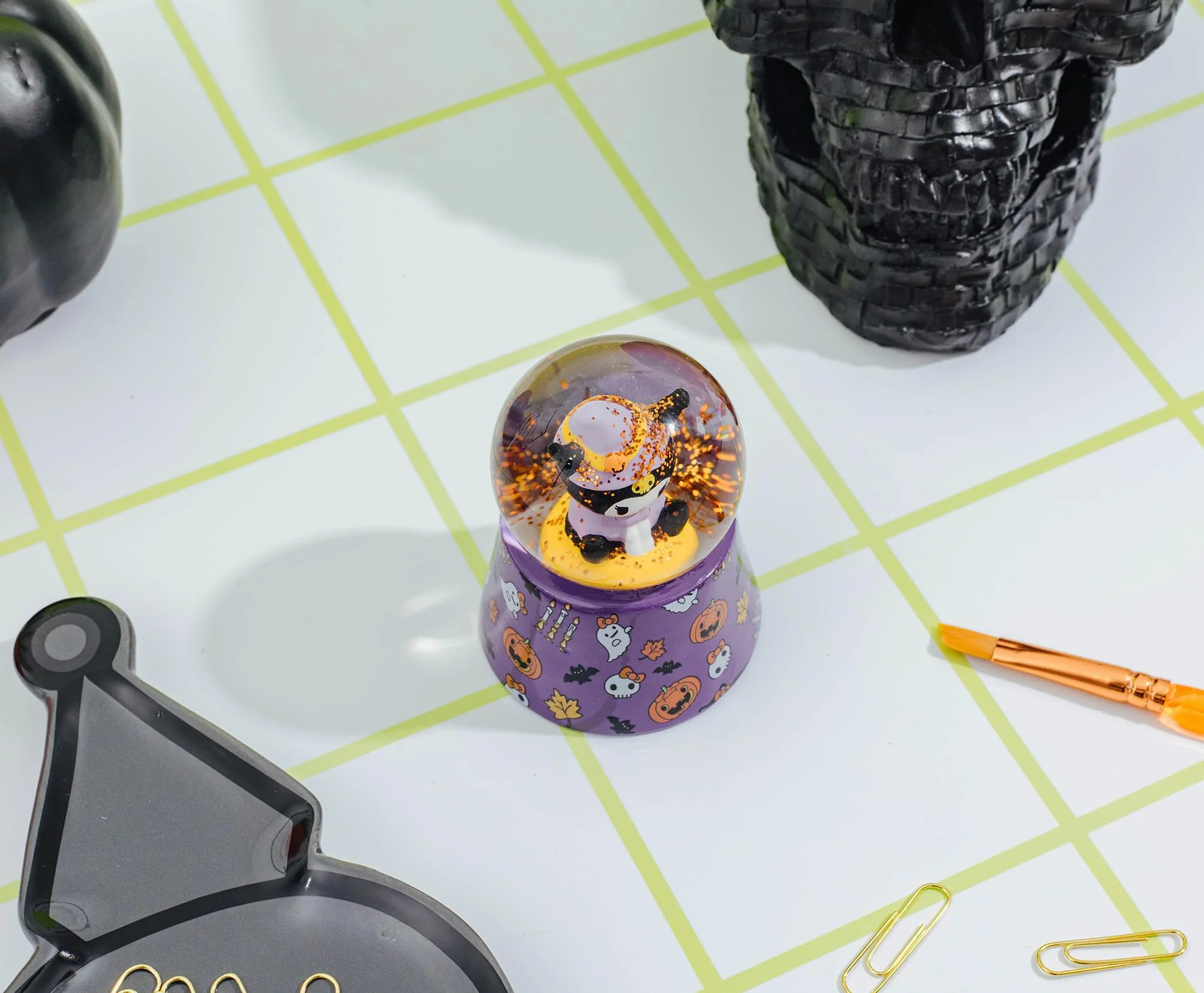 Sanrio Kuromi Halloween Mini Light-Up Snow Globe | 3 Inches Tall - Image 7