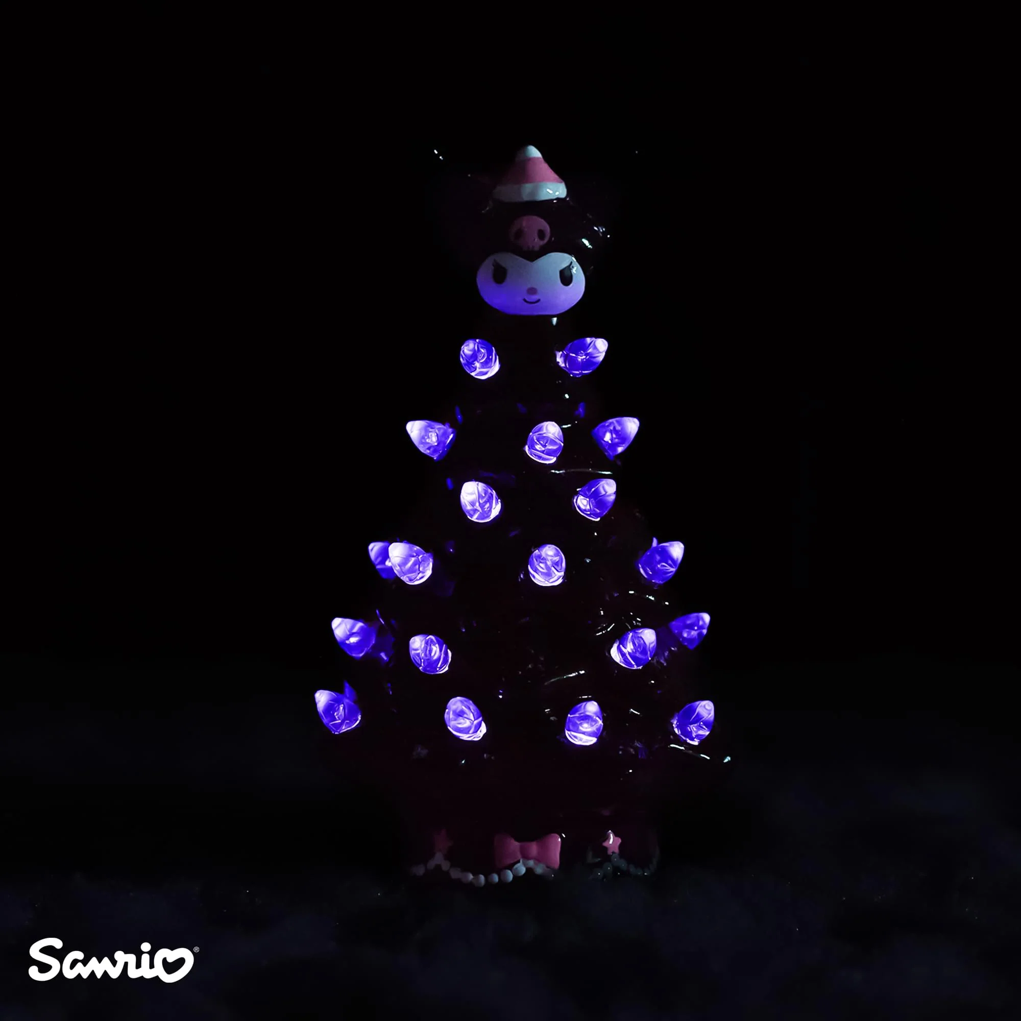 Sanrio Kuromi Light-Up Ceramic Christmas Tree | 6 Inches Tall - Image 4