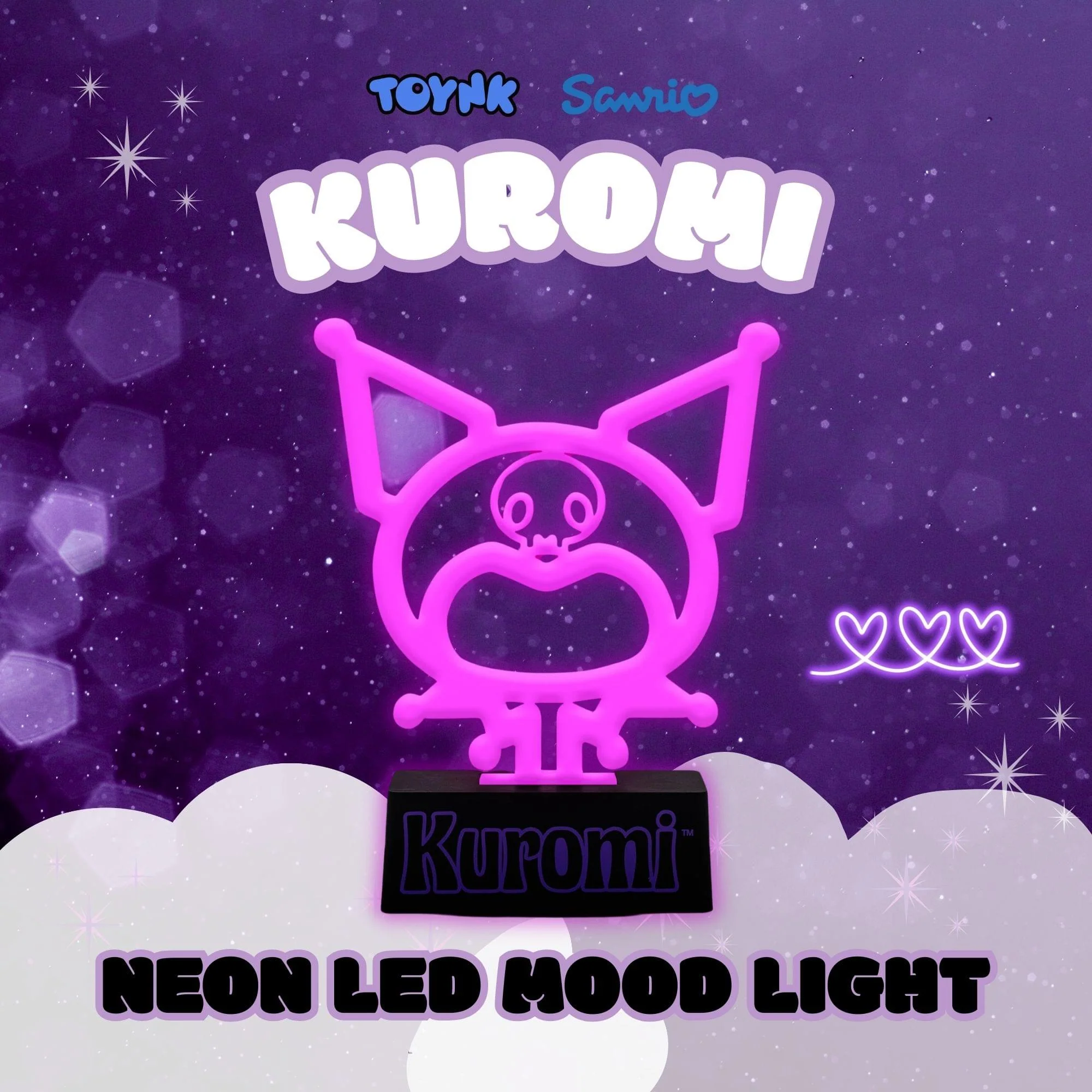 Sanrio Kuromi Silhouette 7-Inch LED Neon Mood Light - Image 2