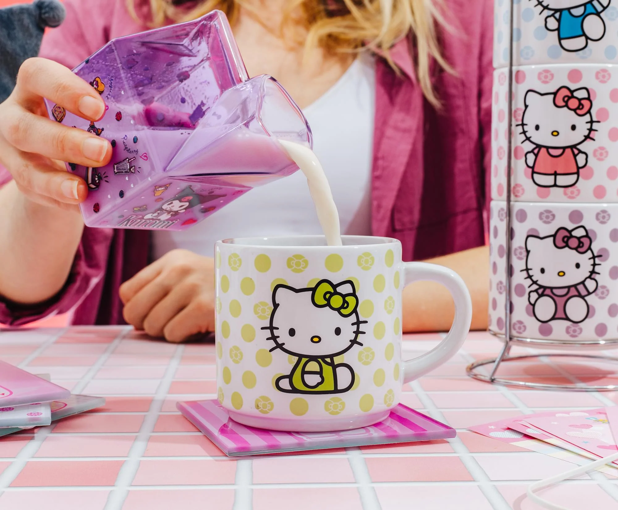 Sanrio Kuromi Sweets Glass Milk Carton | Holds 12 Ounces - Image 7