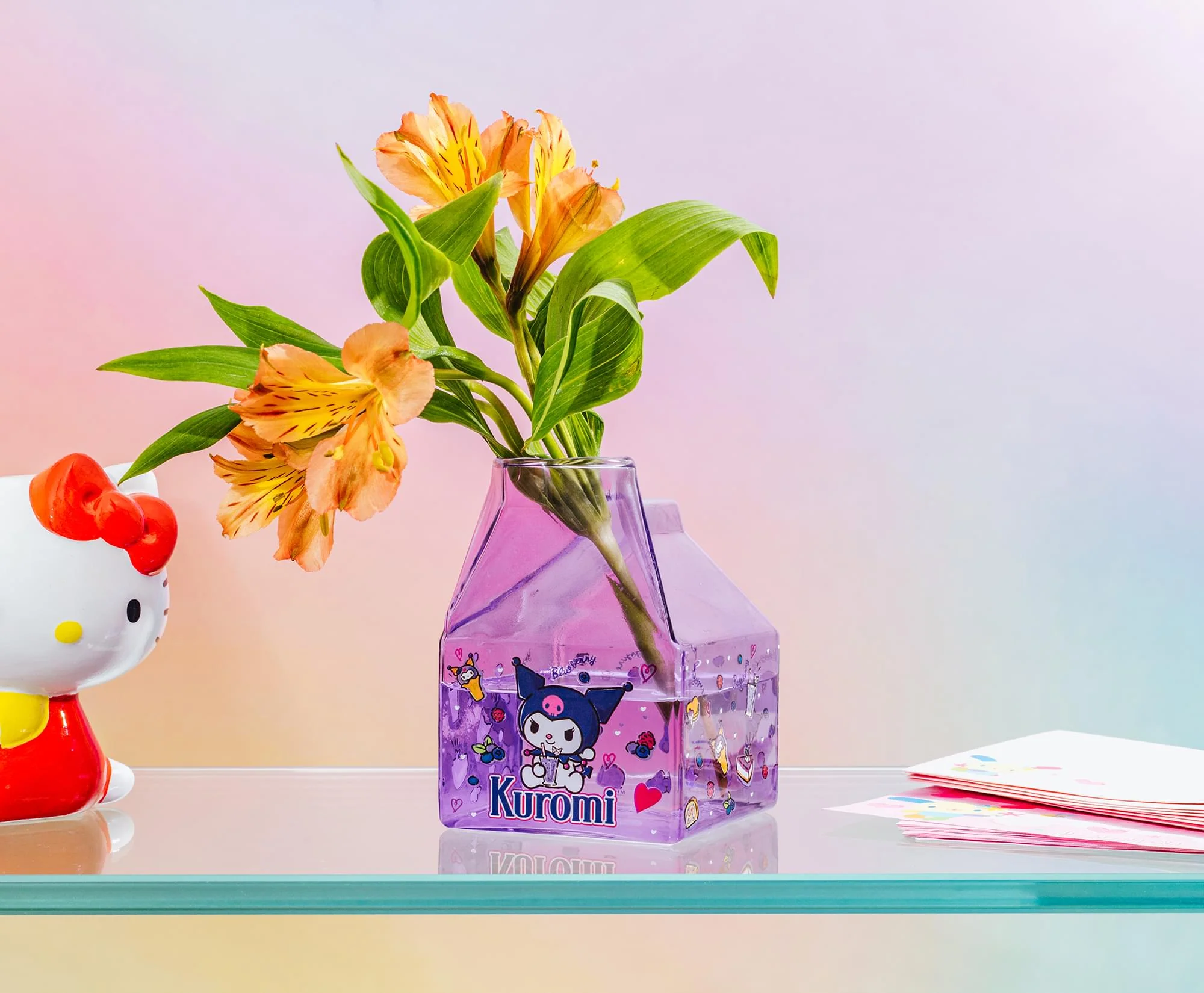 Sanrio Kuromi Sweets Glass Milk Carton | Holds 12 Ounces - Image 9