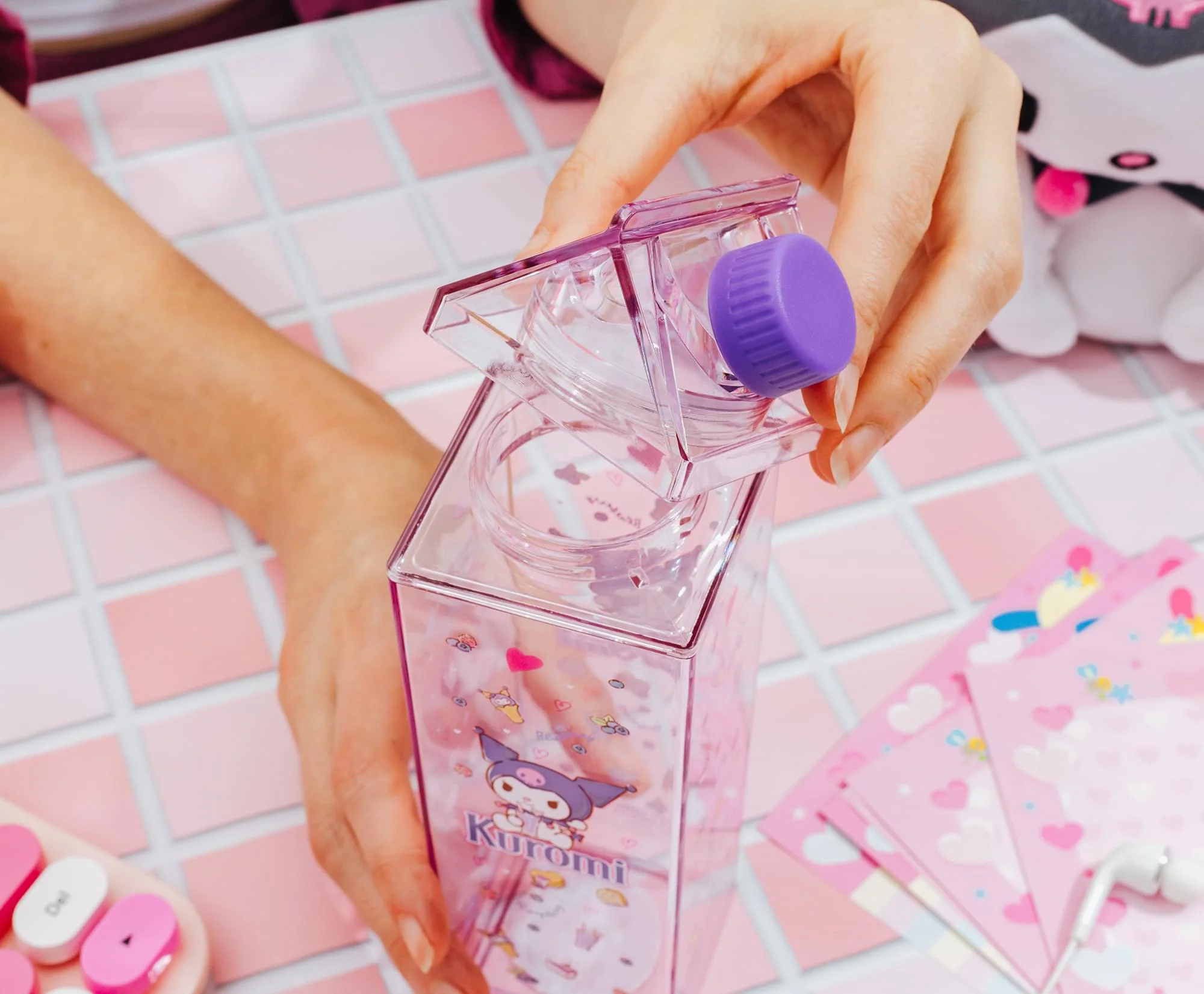 Sanrio Kuromi Sweets Plastic Milk Carton Bottle | Holds 16 Ounces - Image 5