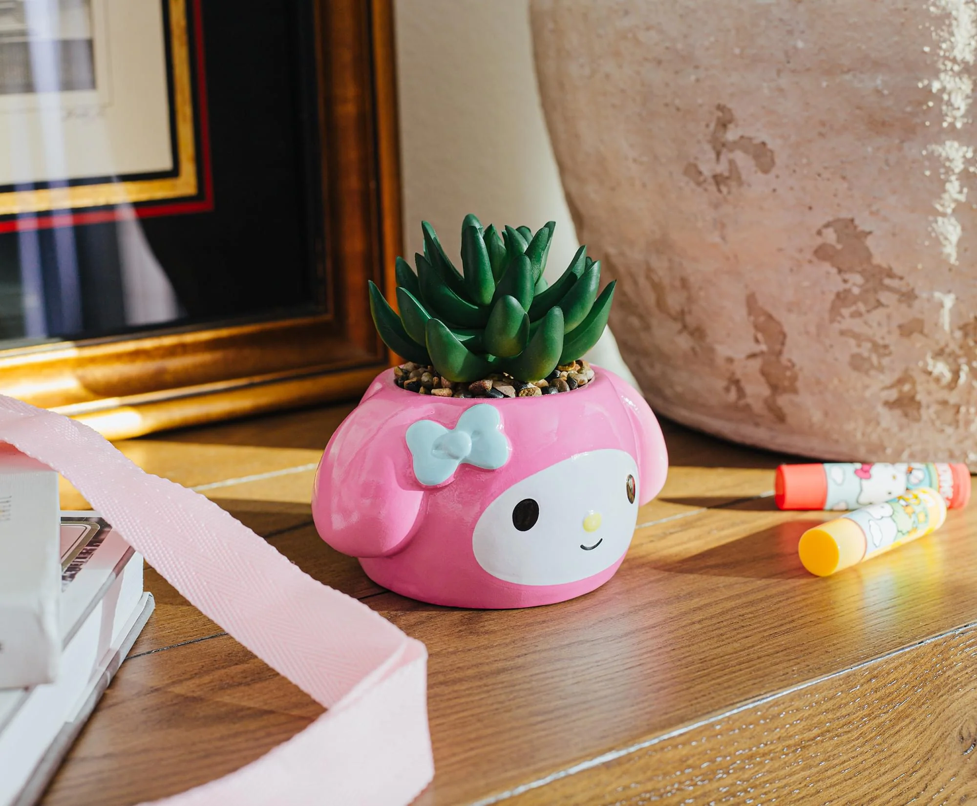 Sanrio My Melody 3-Inch Ceramic Mini Planter With Artificial Succulent - Image 8