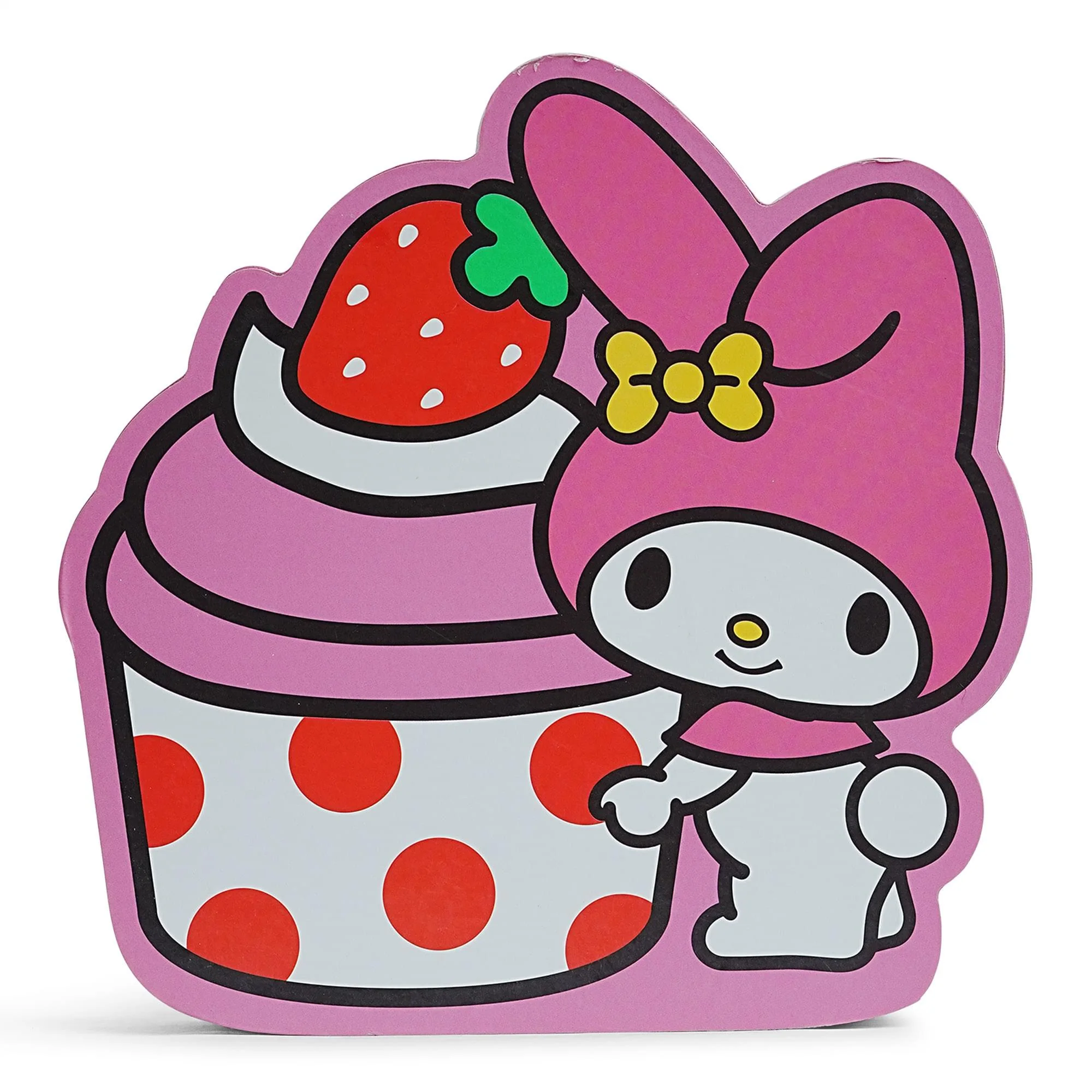 Sanrio My Melody Strawberry Cupcake Die-Cut Wooden Wall Art Sign | 7 x 8 Inches - Image 2