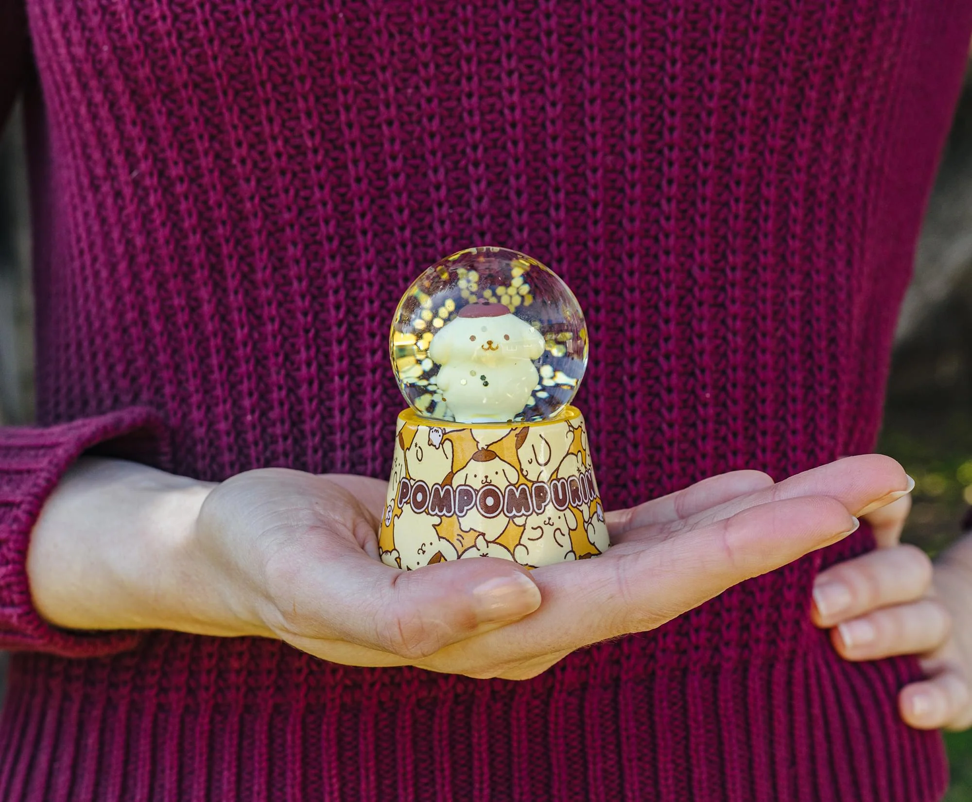 Sanrio Pompompurin Mini Light-Up Snow Globe | 3 Inches Tall - Image 5