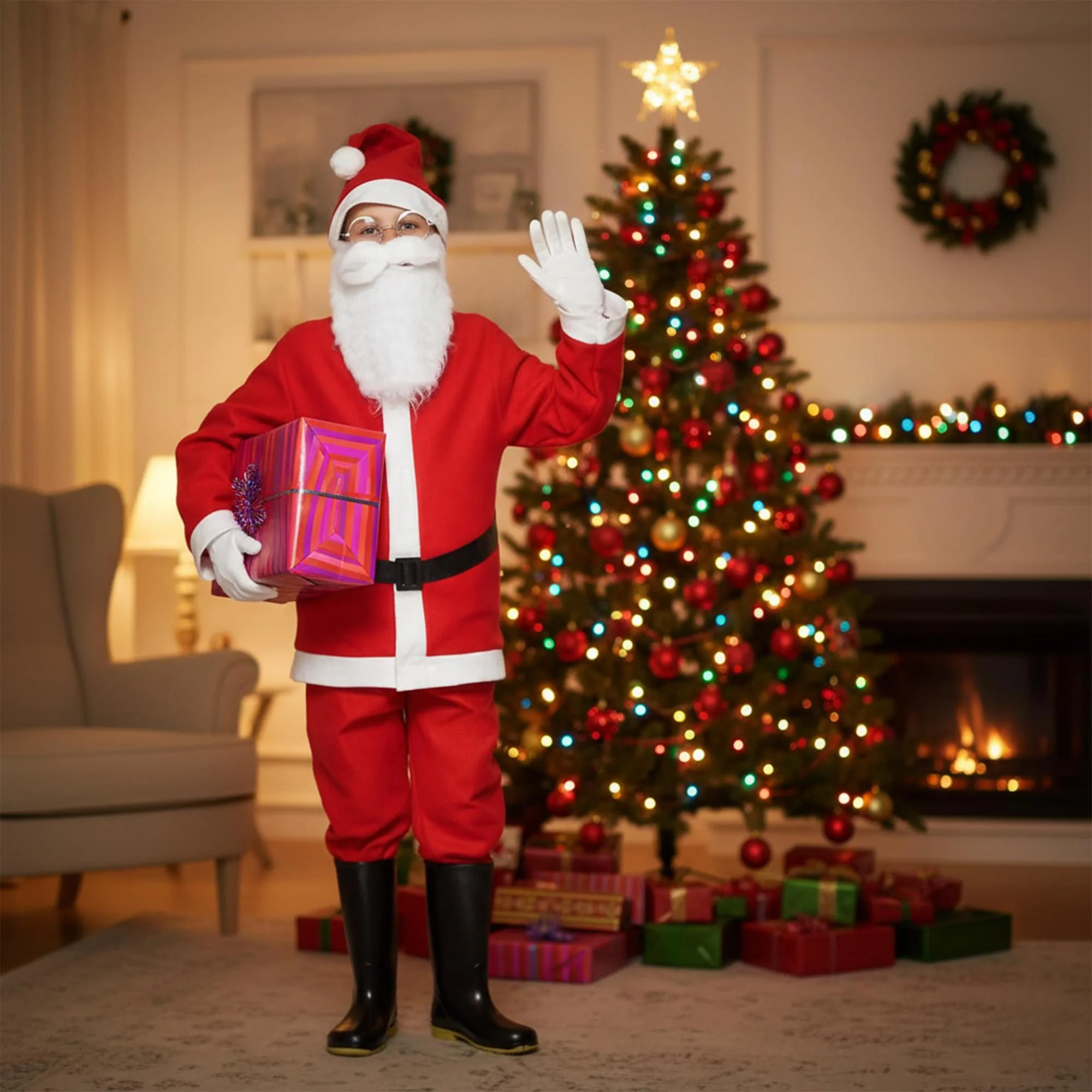 Santa Boys Child Costume - Image 4