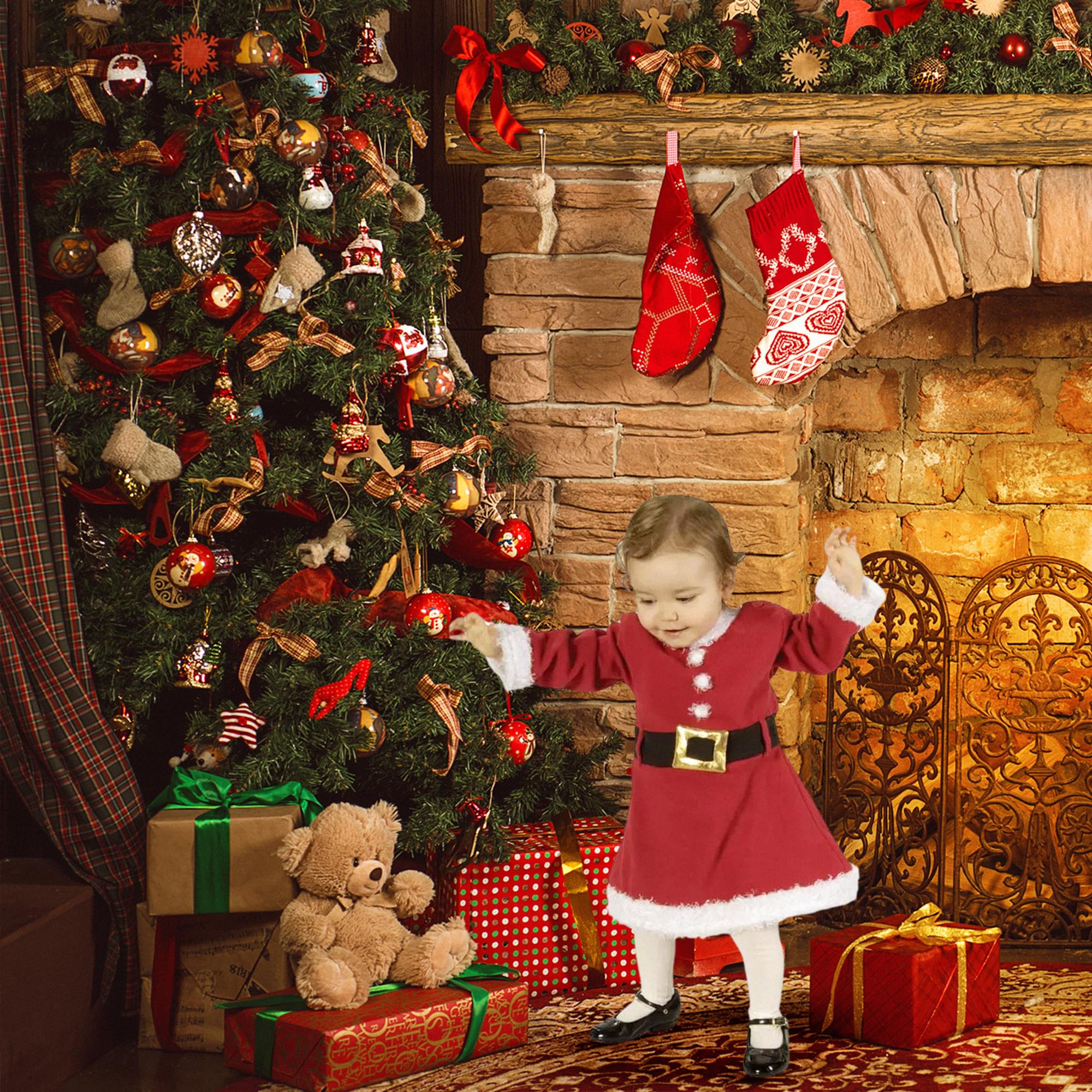 Santa Girl Costume Child - Image 3