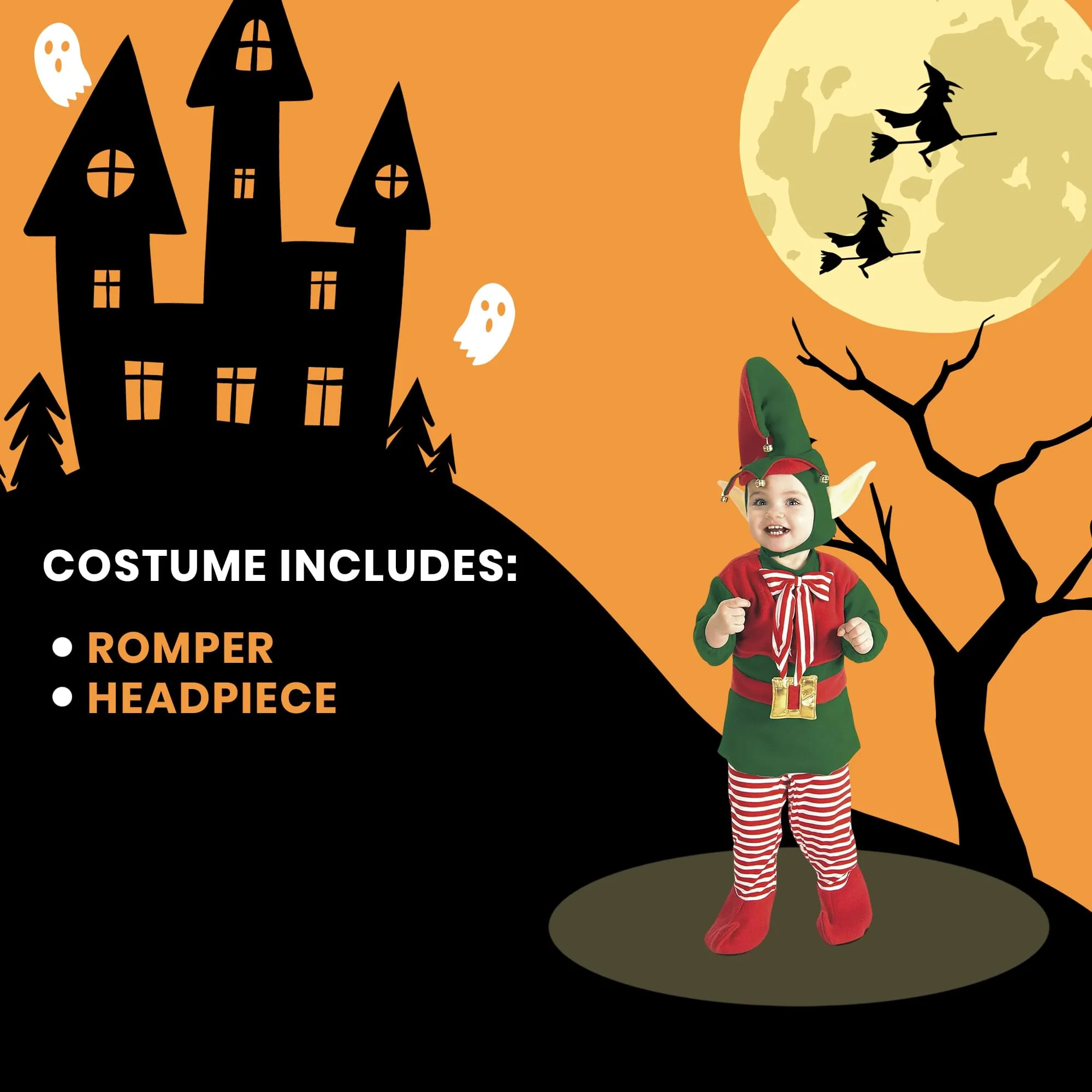 Santa's Helper Elf Fleece Costume Infant - Image 6