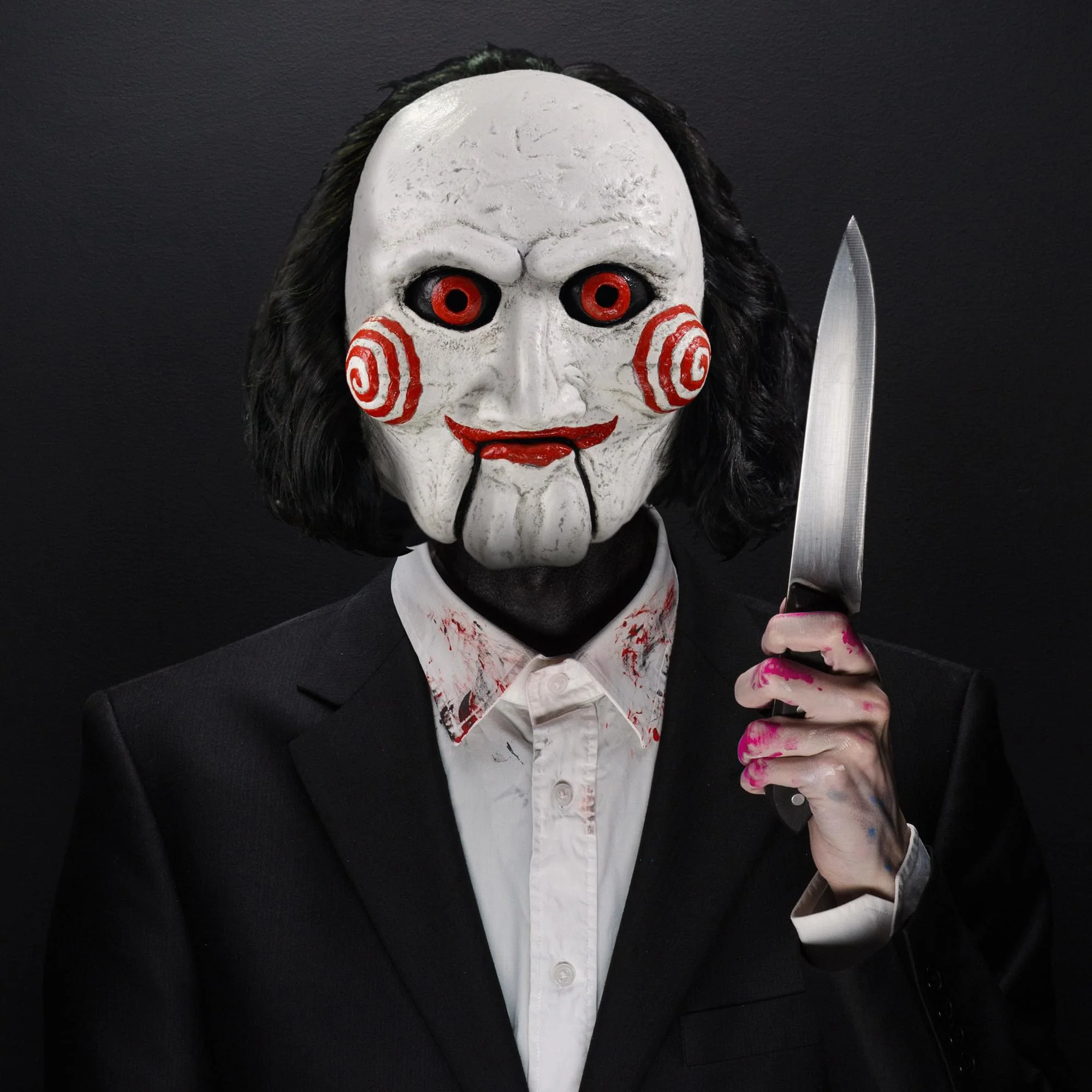 SAW Adult Costume Face Mask Billy Puppet - Image 4
