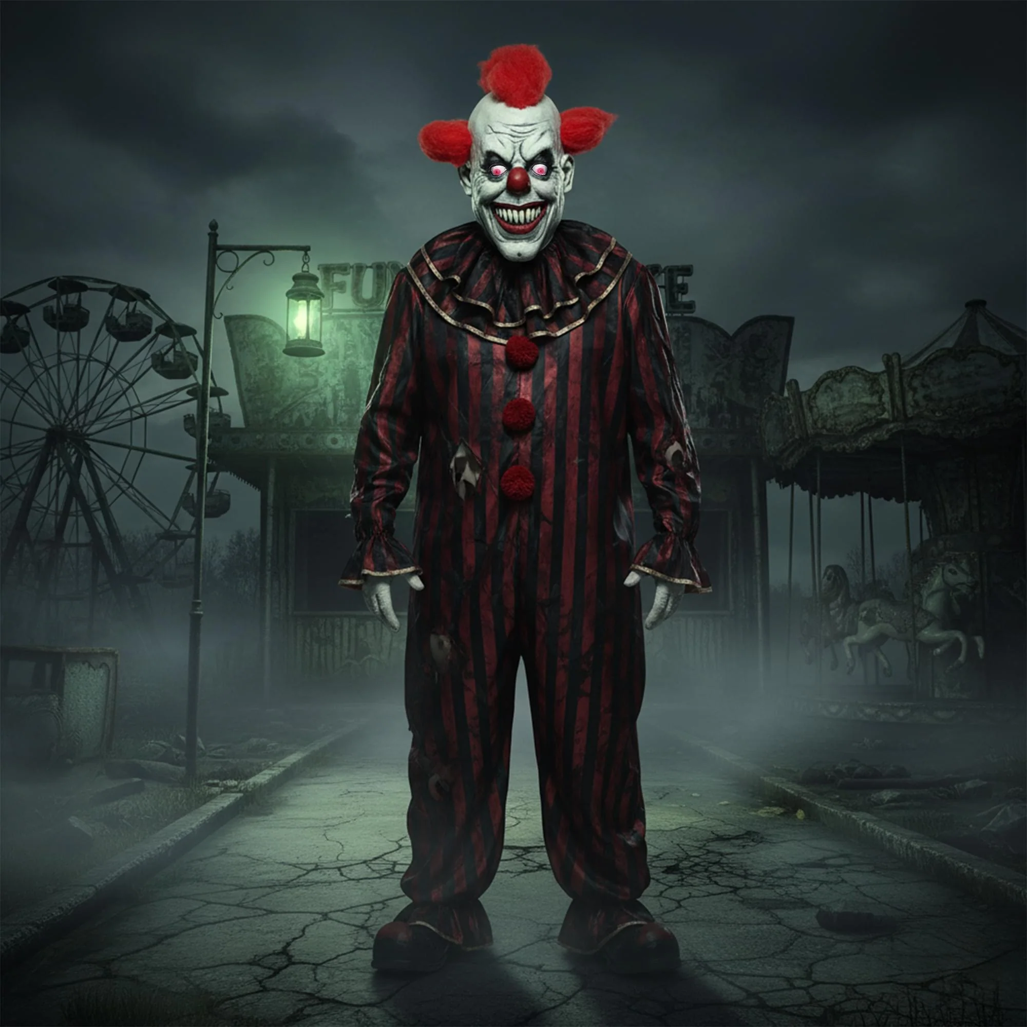 Scary Clown Mask Costume Accessory - Image 2