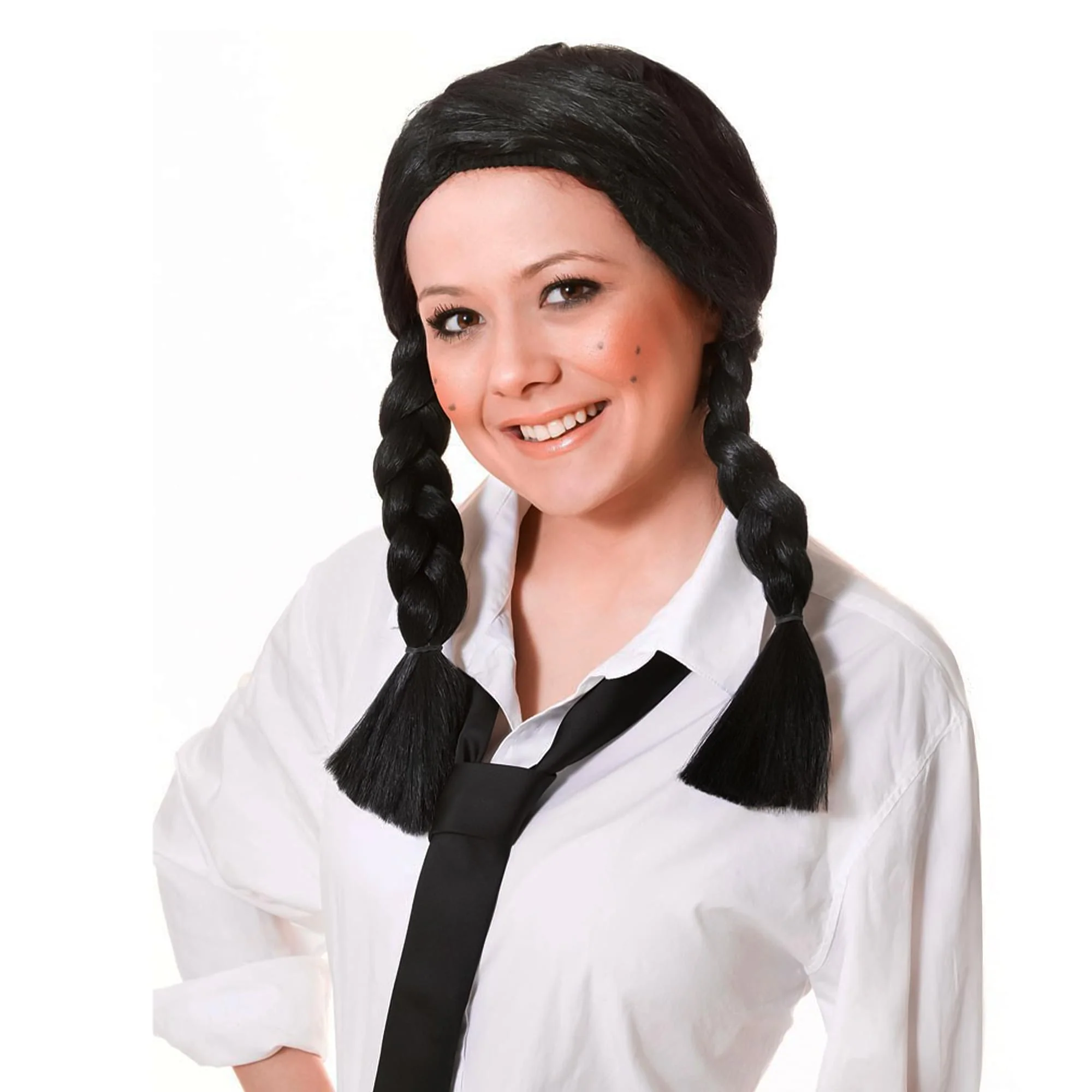 School Girl Black Wig Costume Accessory - Image 2