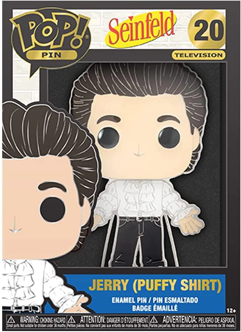 Seinfeld 3 Inch Funko POP Pin | Jerry Puffy Shirt - Image 3