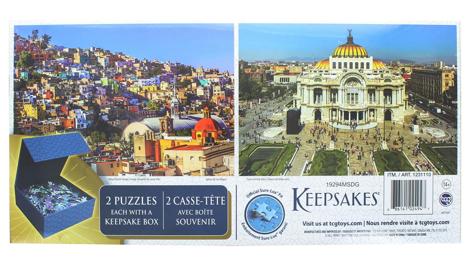 Set of 2 Keepsakes 500 Piece Jigsaw Puzzles | Mexico City / Barranquilla - Image 2