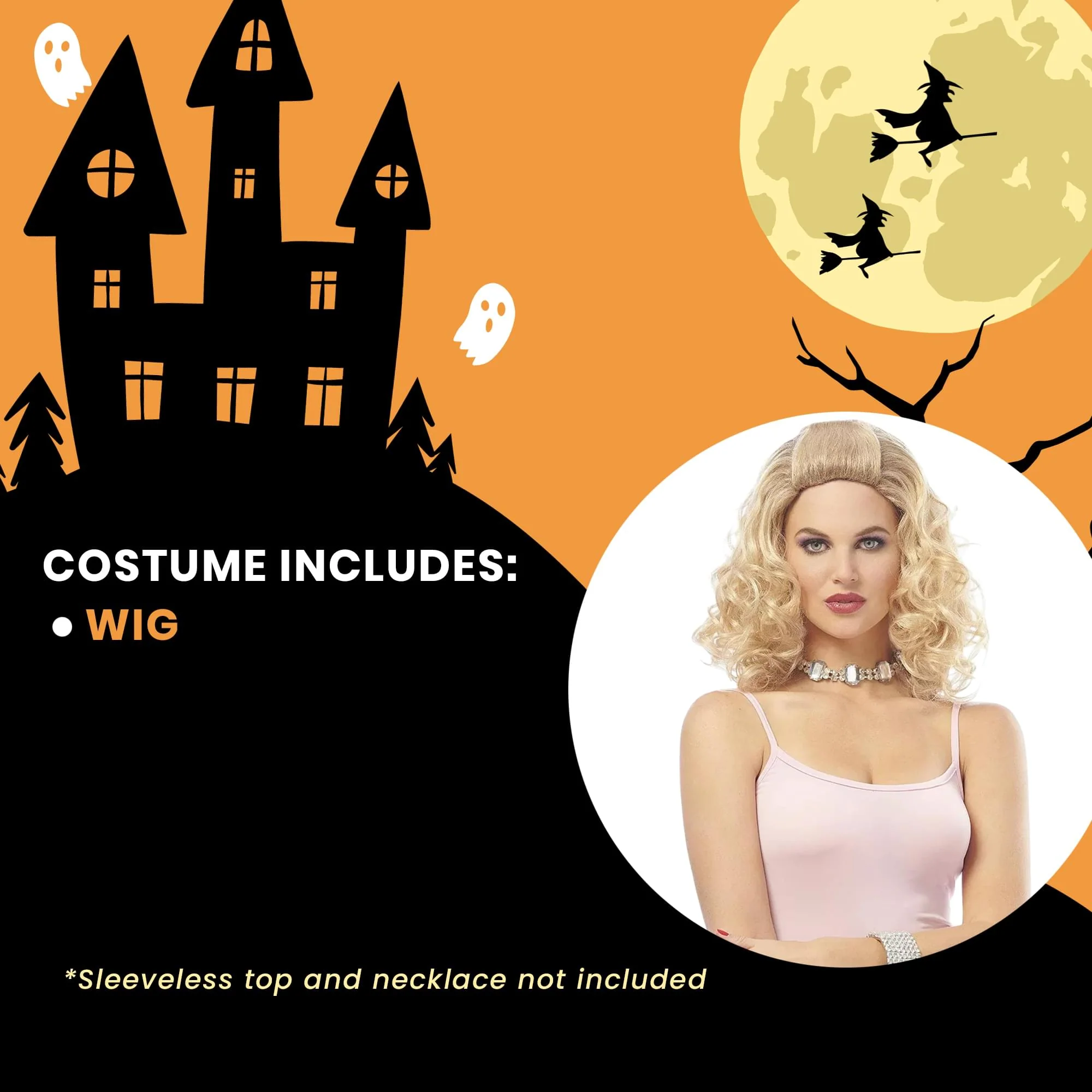 Sexy City Girl Adult Costume Wig | Mixed Blonde - Image 4