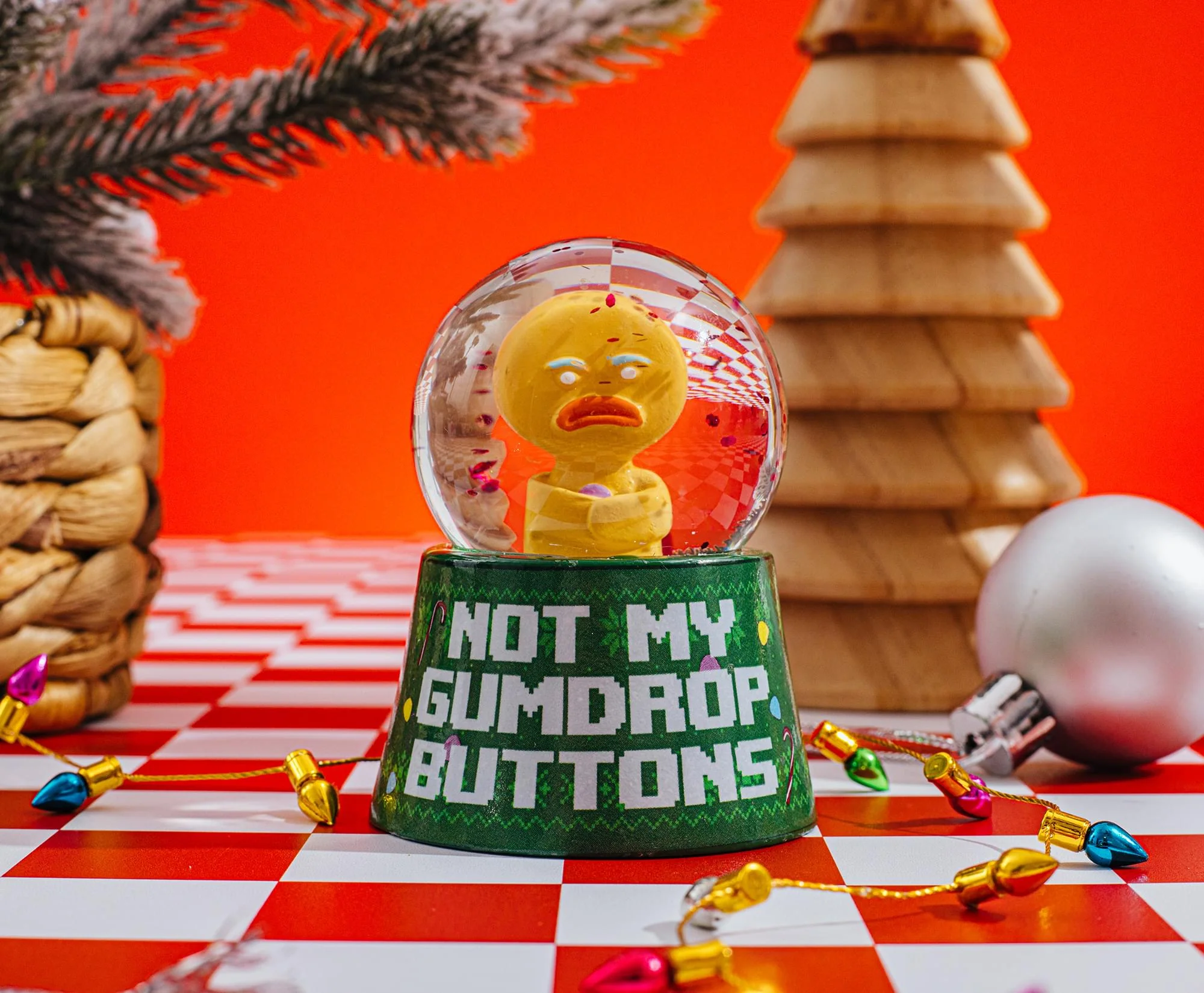 Shrek Gingy "Not My Gumdrop Buttons" Mini Light-Up Snow Globe | 3 Inches Tall - Image 6