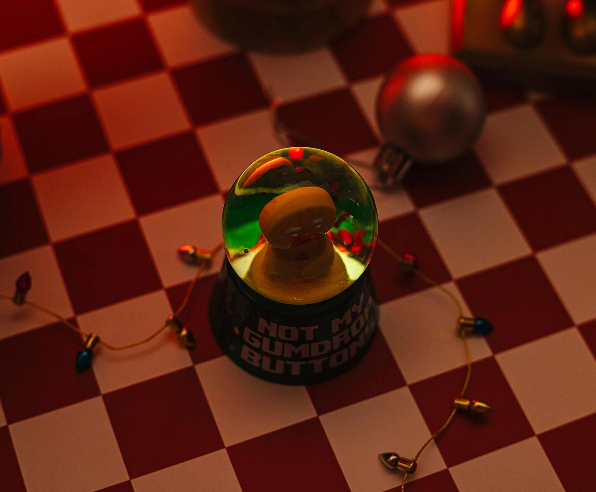 Shrek Gingy "Not My Gumdrop Buttons" Mini Light-Up Snow Globe | 3 Inches Tall - Image 8