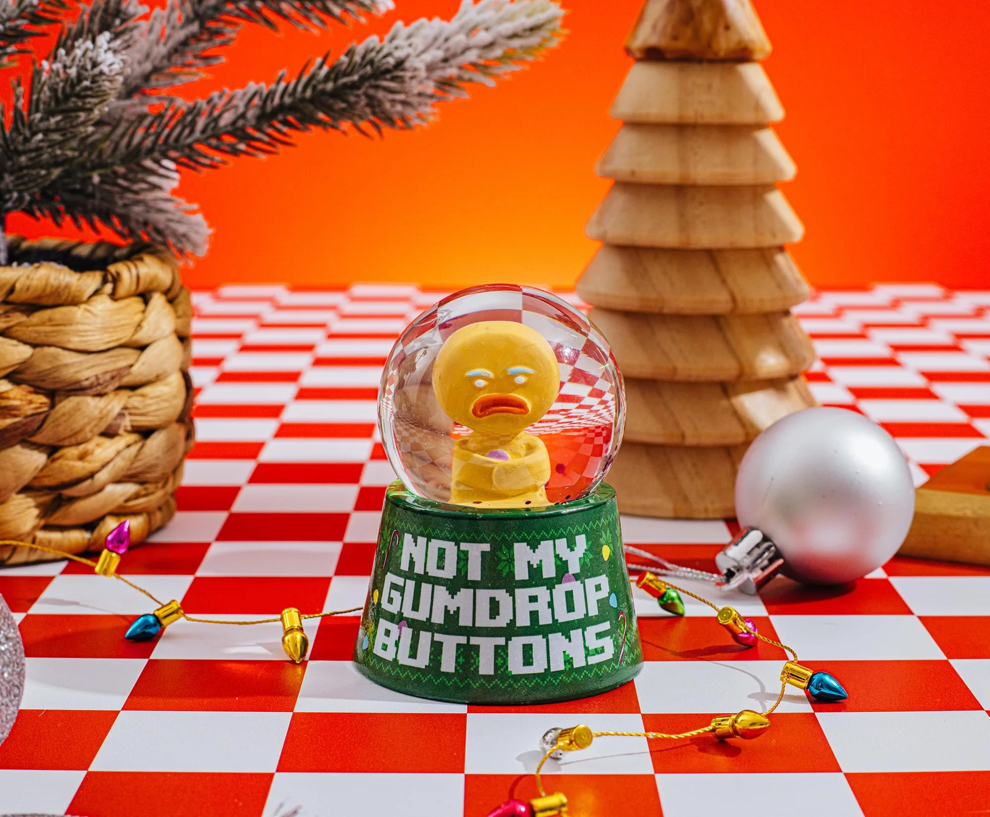 Shrek Gingy "Not My Gumdrop Buttons" Mini Light-Up Snow Globe | 3 Inches Tall - Image 9