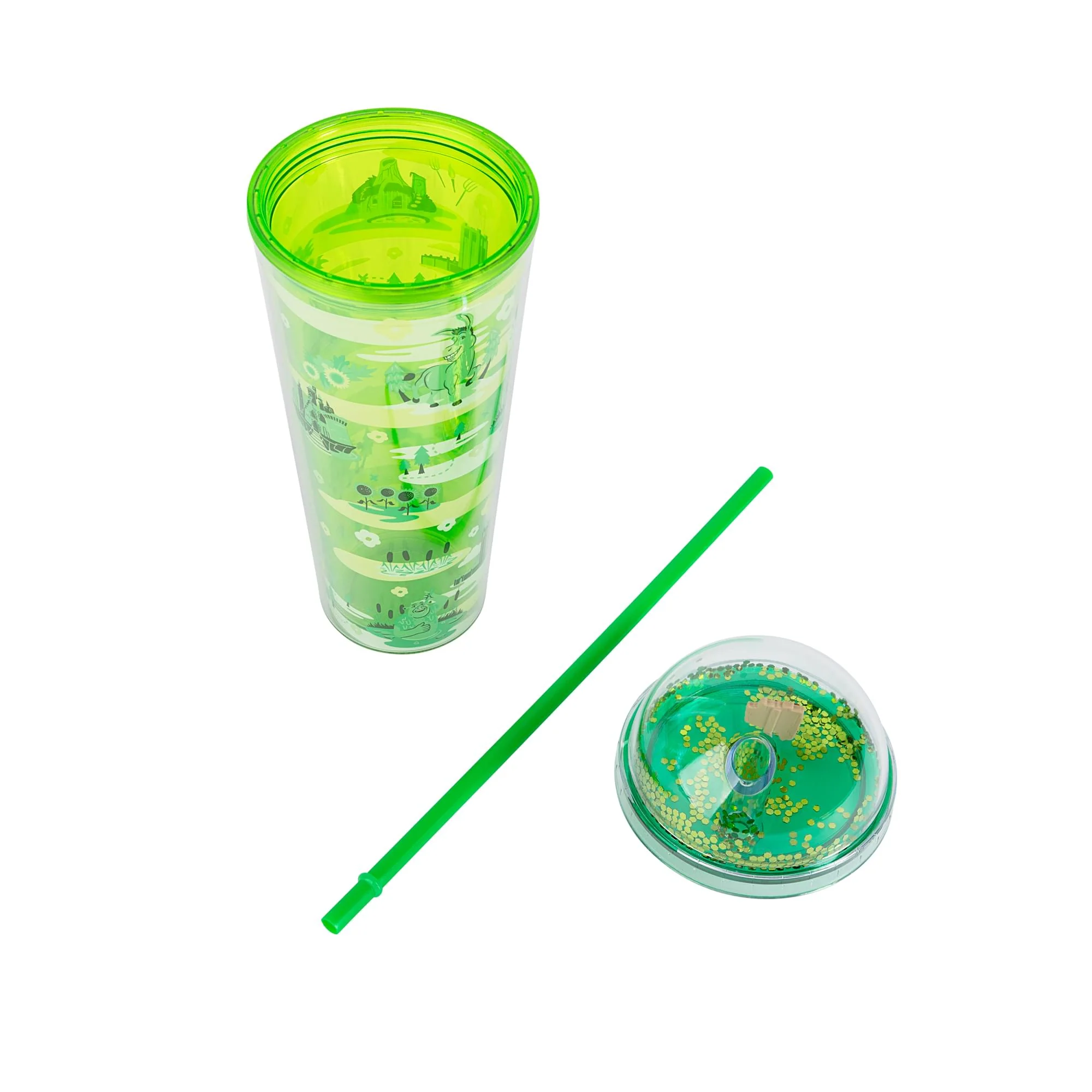 Shrek Swamp Landmark Characters 24-Ounce Carnival Cup With Lid and Straw - Image 3