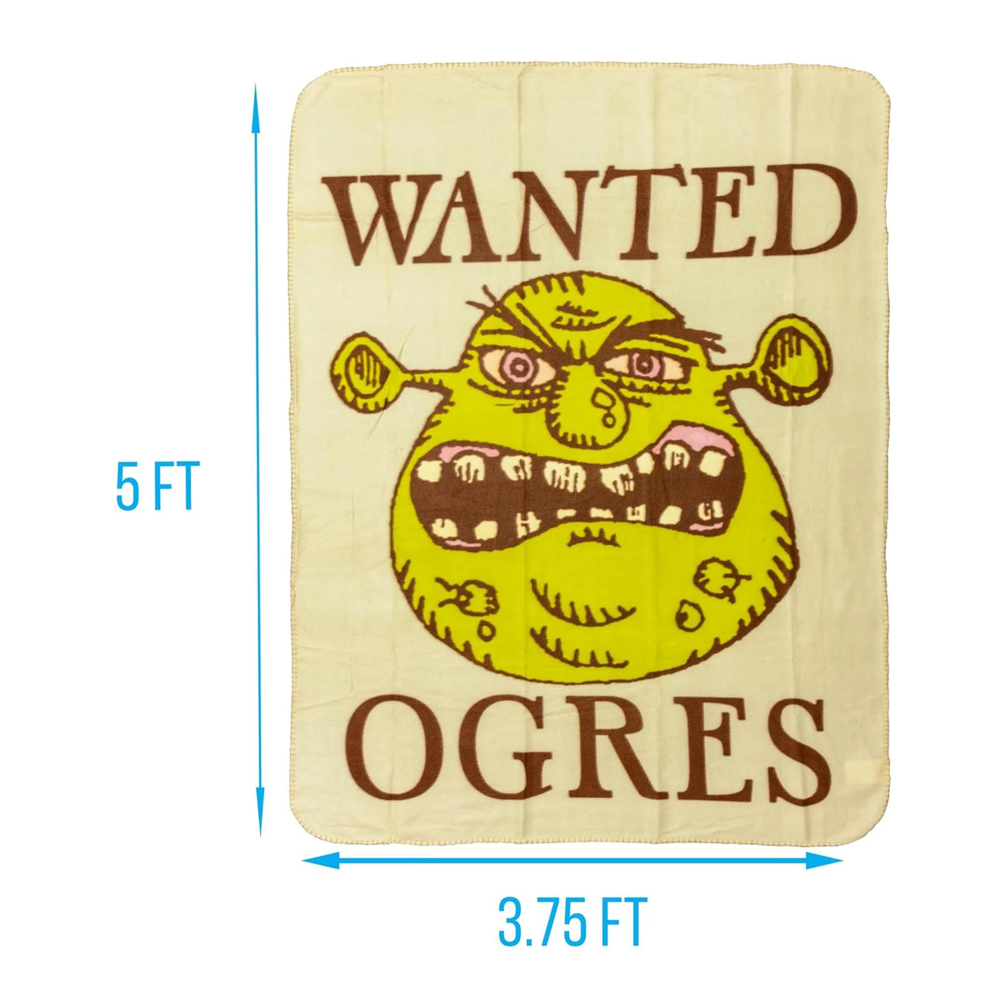Shrek "Wanted Ogres" 45 x 60 Inch Fleece Throw Blanket - Image 4